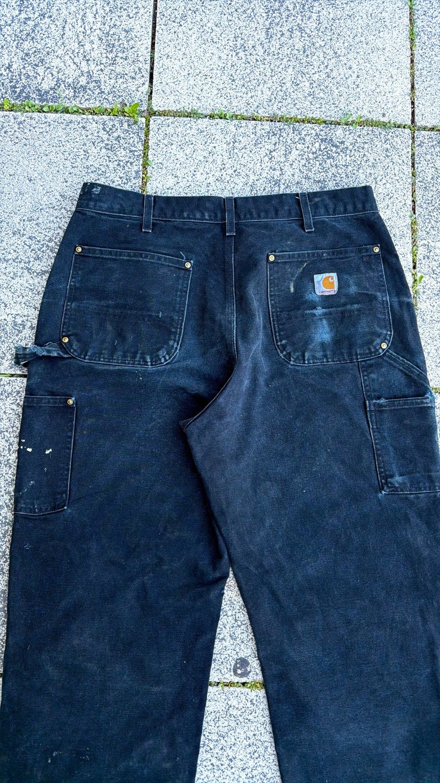 Carhartt Vintage Carhartt Pants Double Knee Distressed Faded Black Size US 35 - 7 Thumbnail