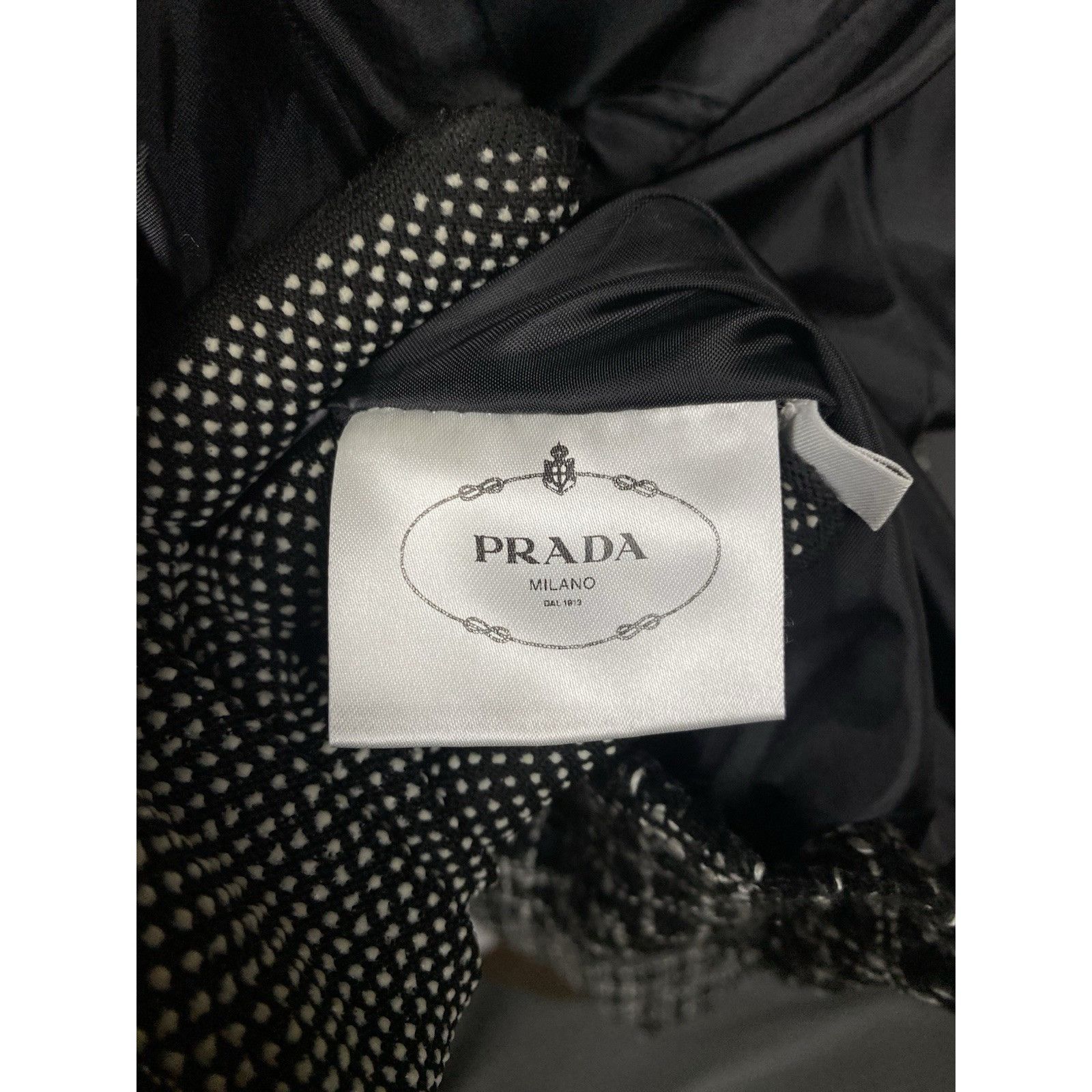 Prada Prada Women's Black Wool Silk Checked Blazer Jacket Size 40 Size S / US 4 / IT 40 - 14 Thumbnail