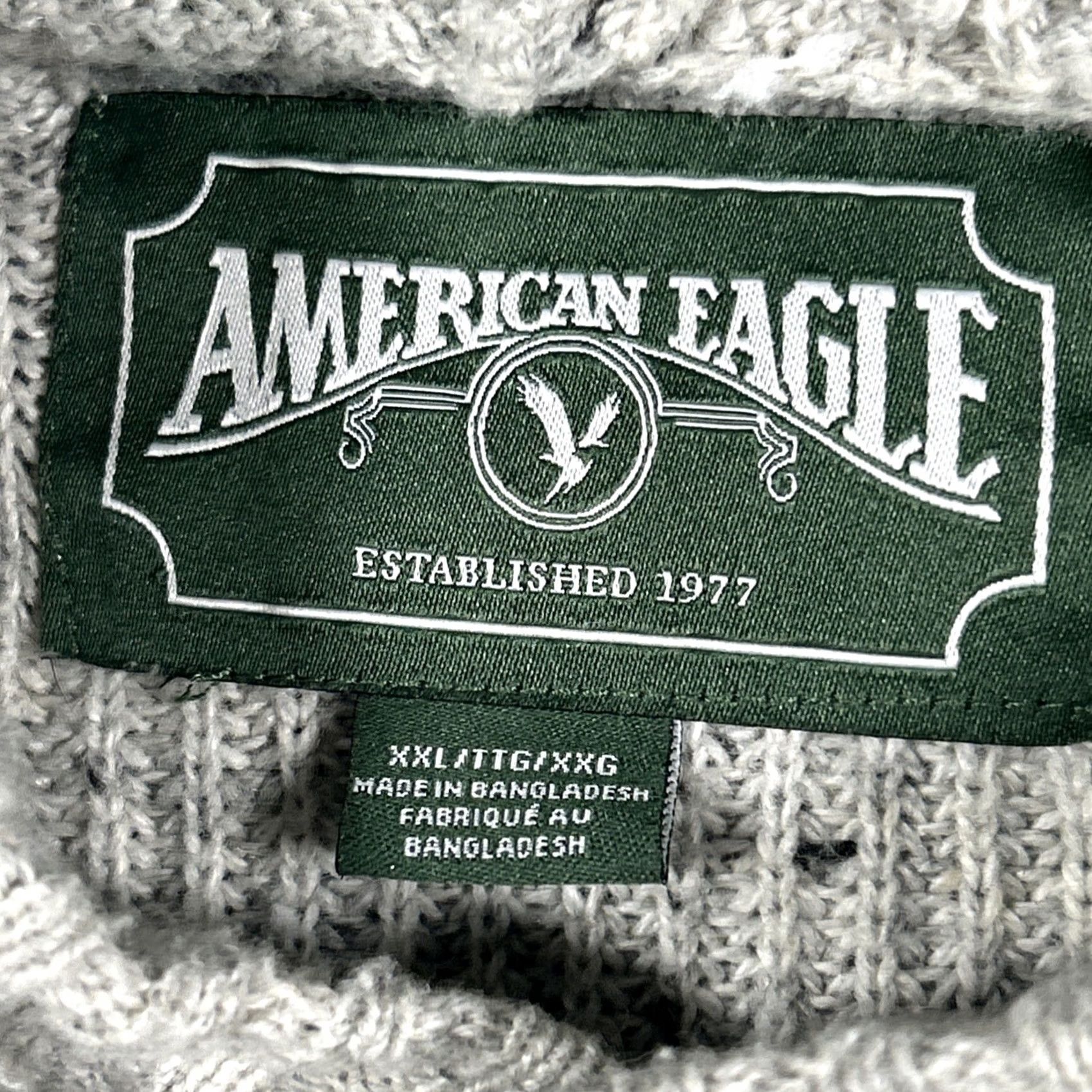 American Eagle Outfitters American Eagle Outfitters Hoodie Mens XXL Pullover Sweater Knit Ribbed Ivory Drawstring Size US XXL / EU 58 / 5 - 3 Thumbnail