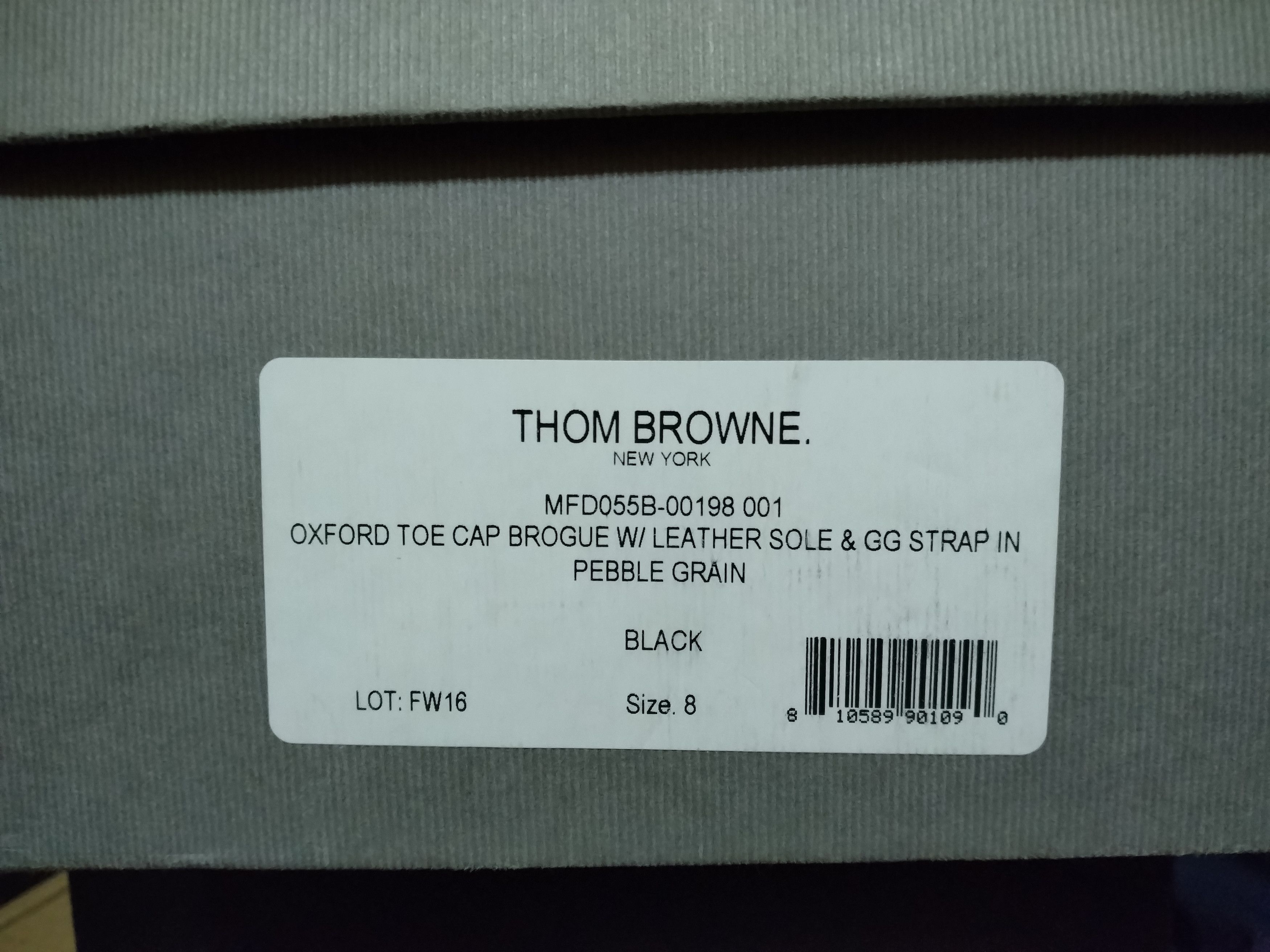 Thom Browne Pebbled Oxford Brogues with Signature Grosgrain Belts Size US 8 / EU 41 - 8 Thumbnail