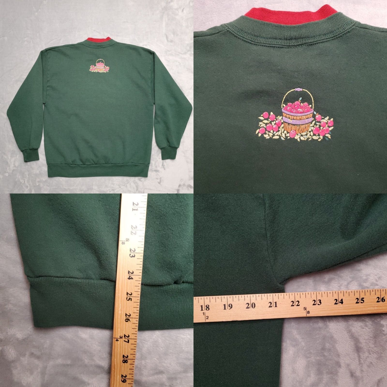 Vintage VINTAGE Morning Sun Sweatshirt Women L Green Country Harvest Cottage 90s Made in USA Size L / US 10 / IT 46 - 8 Thumbnail