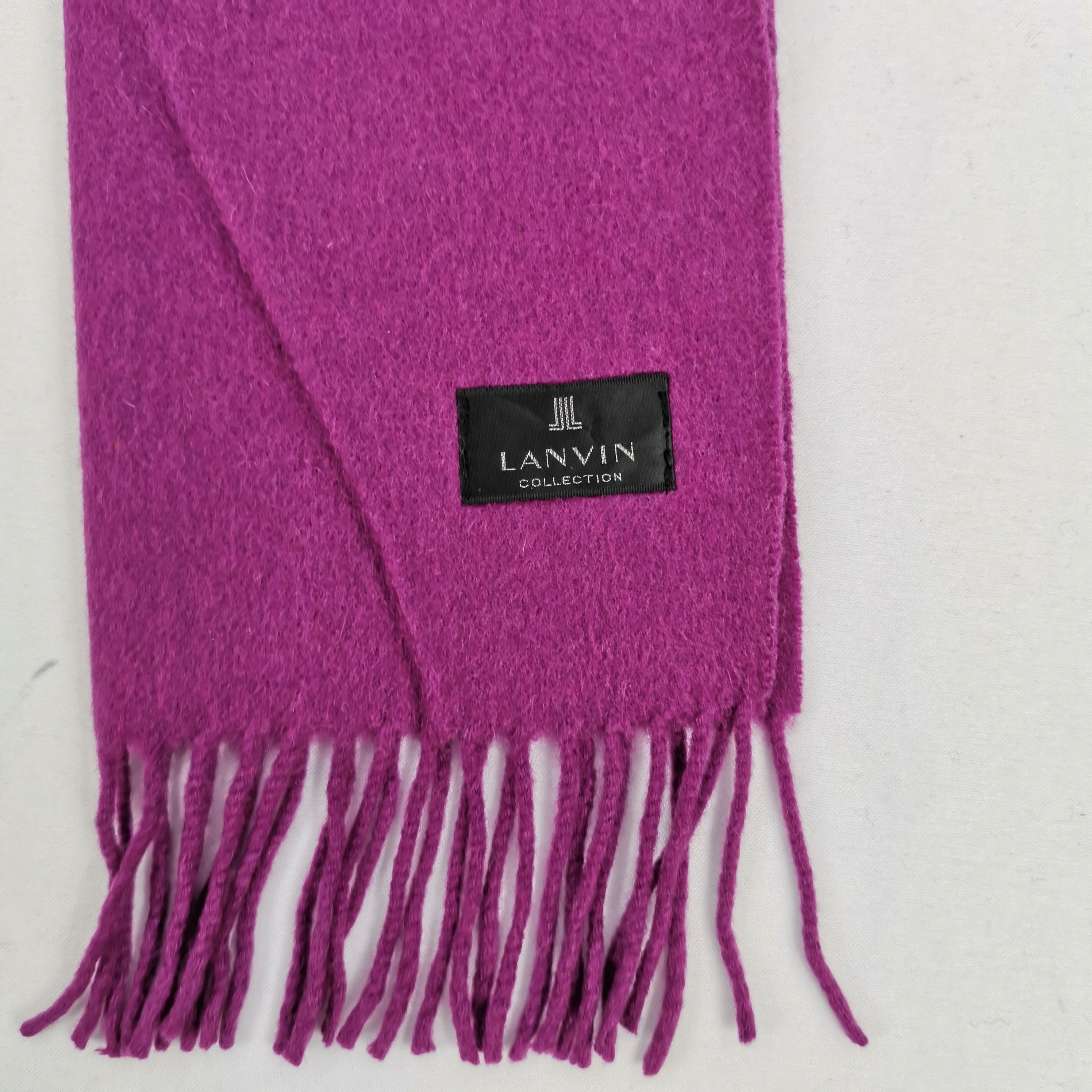Lanvin Vintage Lanvin Scarf Muffler Wool Cashmere Scarves Size ONE SIZE - 4 Thumbnail