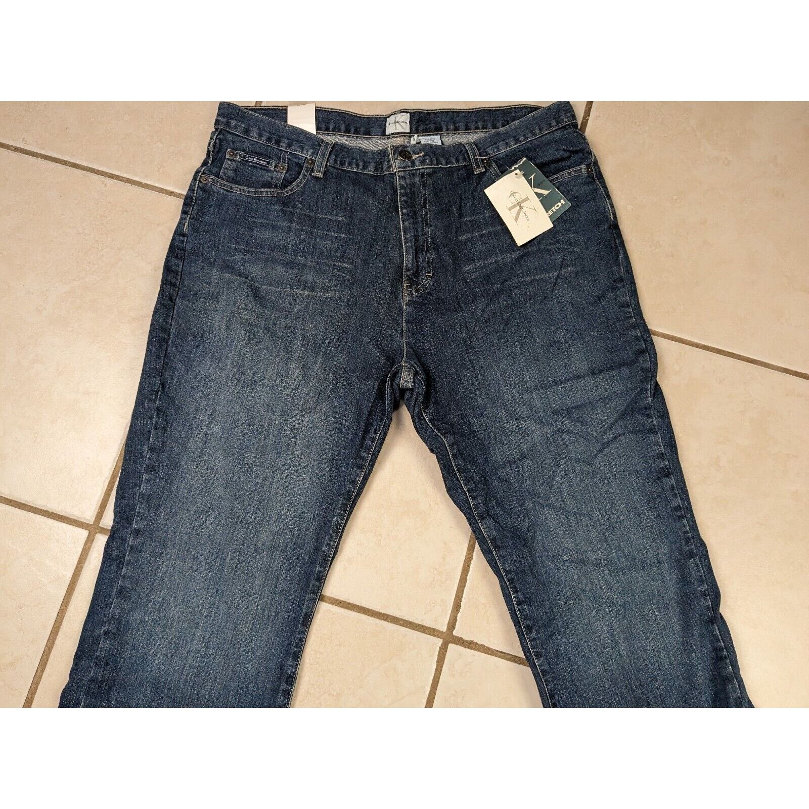 Calvin Klein NWT Calvin Klein Bootcut Jeans Size 16 Vtg Wash Faded Denim Size 38" / US 16 / IT 52 - 4 Thumbnail