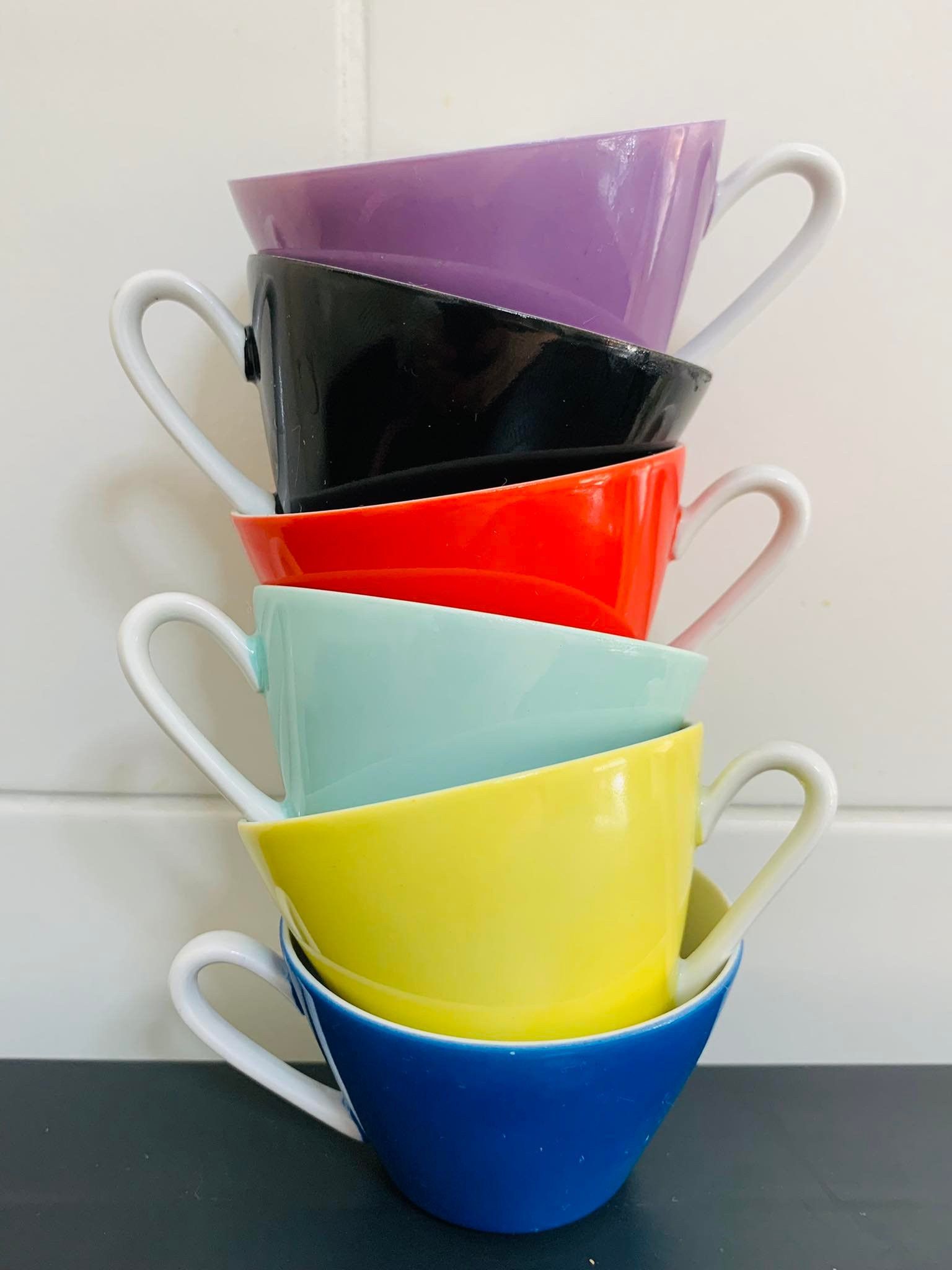 Vintage Kahla VintagePorcelain Set 6 Tea Coffee Cups Signed Germany Size ONE SIZE - 1 Thumbnail