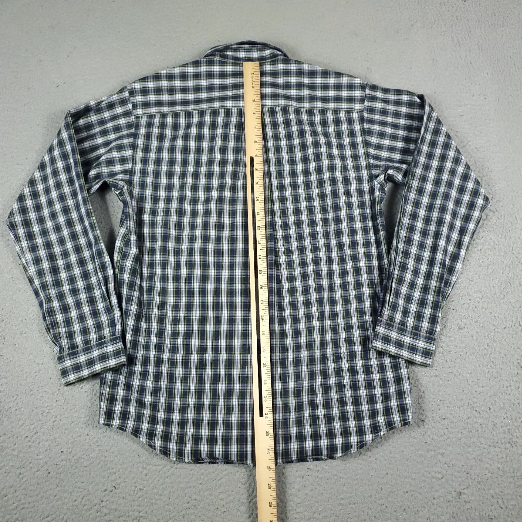 Brooks Brothers Brooks Brothers Shirt Mens Large Blue Plaid Button-Up Long Sleeve Casual/Formal Classic Preppy American 346 Cotton, Regular Fit, Button-Down Collar Size US L / EU 52-54 / 3 - 3 Thumbnail