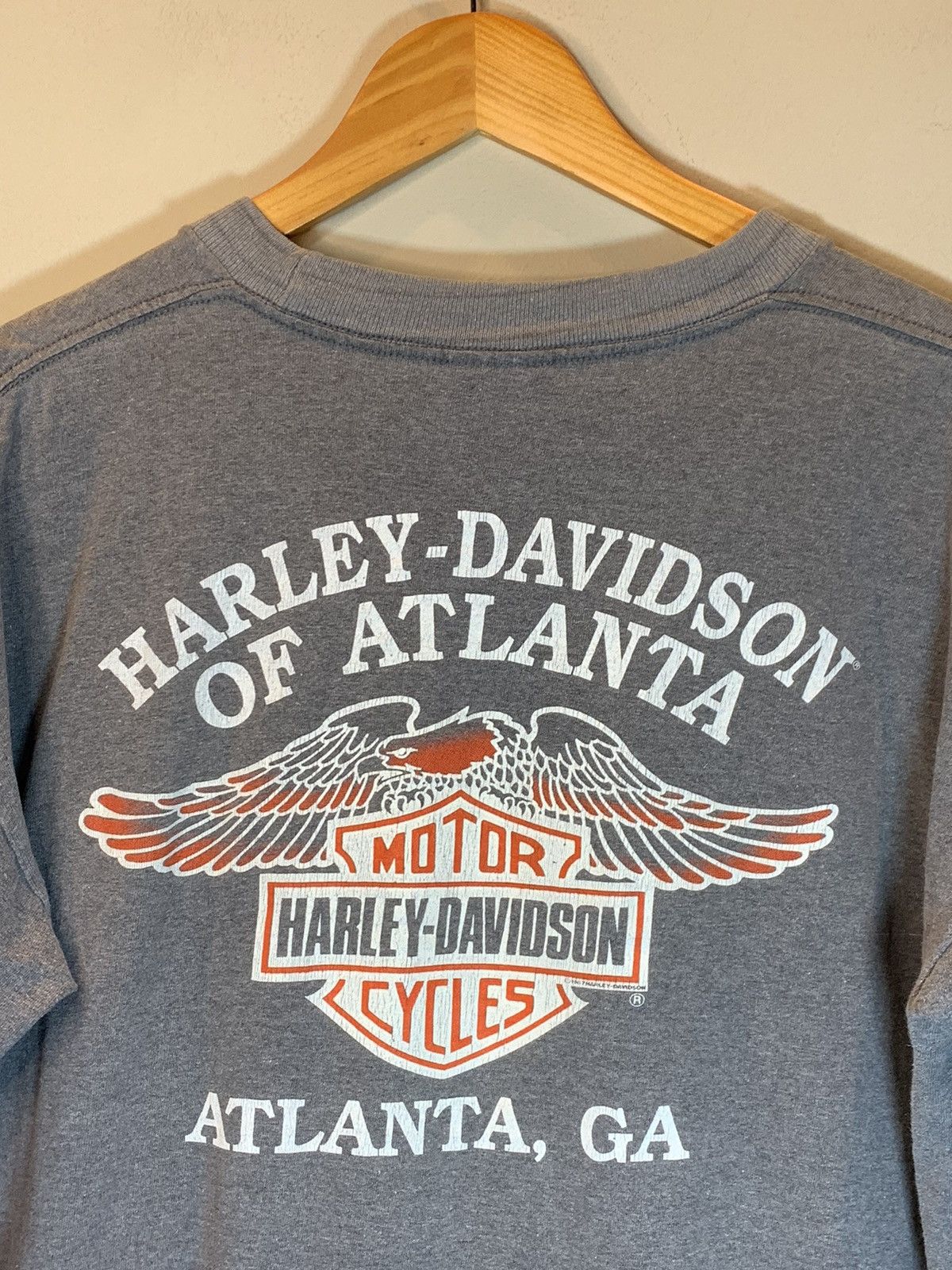 Harley Davidson RARE Vintage 80s Harley Davidson Atlanta Single Stitch Shirt Size US L / EU 52-54 / 3 - 4 Thumbnail