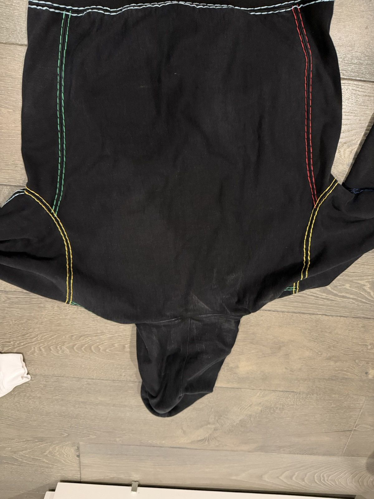 Supreme Supreme big stitch multi colored black hoodie Size US M / EU 48-50 / 2 - 2 Thumbnail