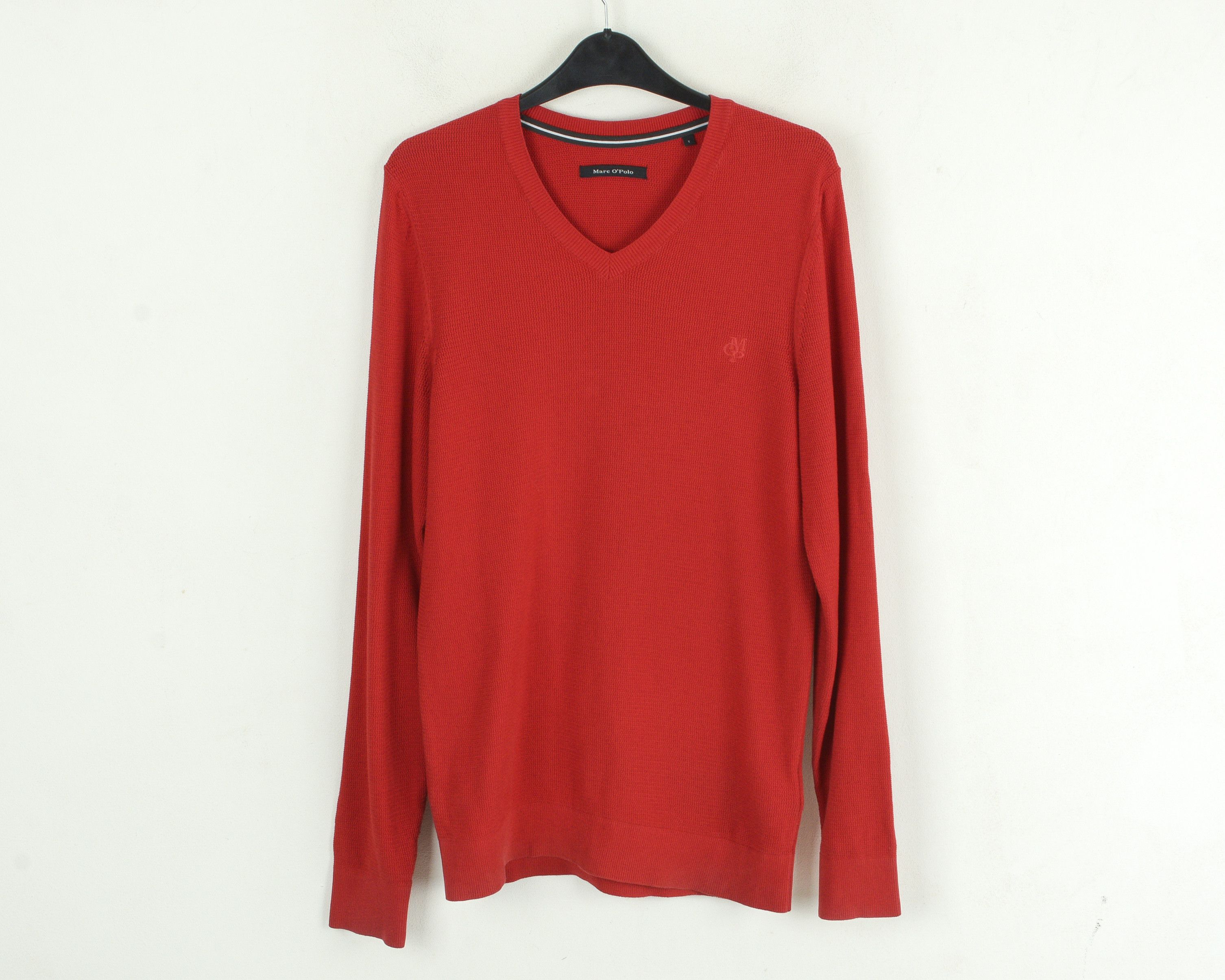 Marc O'Polo Pullover Sweater Sweatshirt Red V-neck Cotton Long Sleeve Size US S / EU 44-46 / 1 - 1 Thumbnail