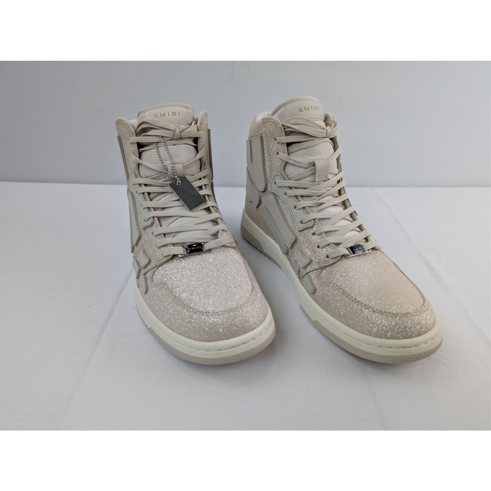 Amiri o1rshd1 Q:2 / Skelton Hi-Top Sneakers in Beige Size US 10 / EU 43 - 6 Thumbnail