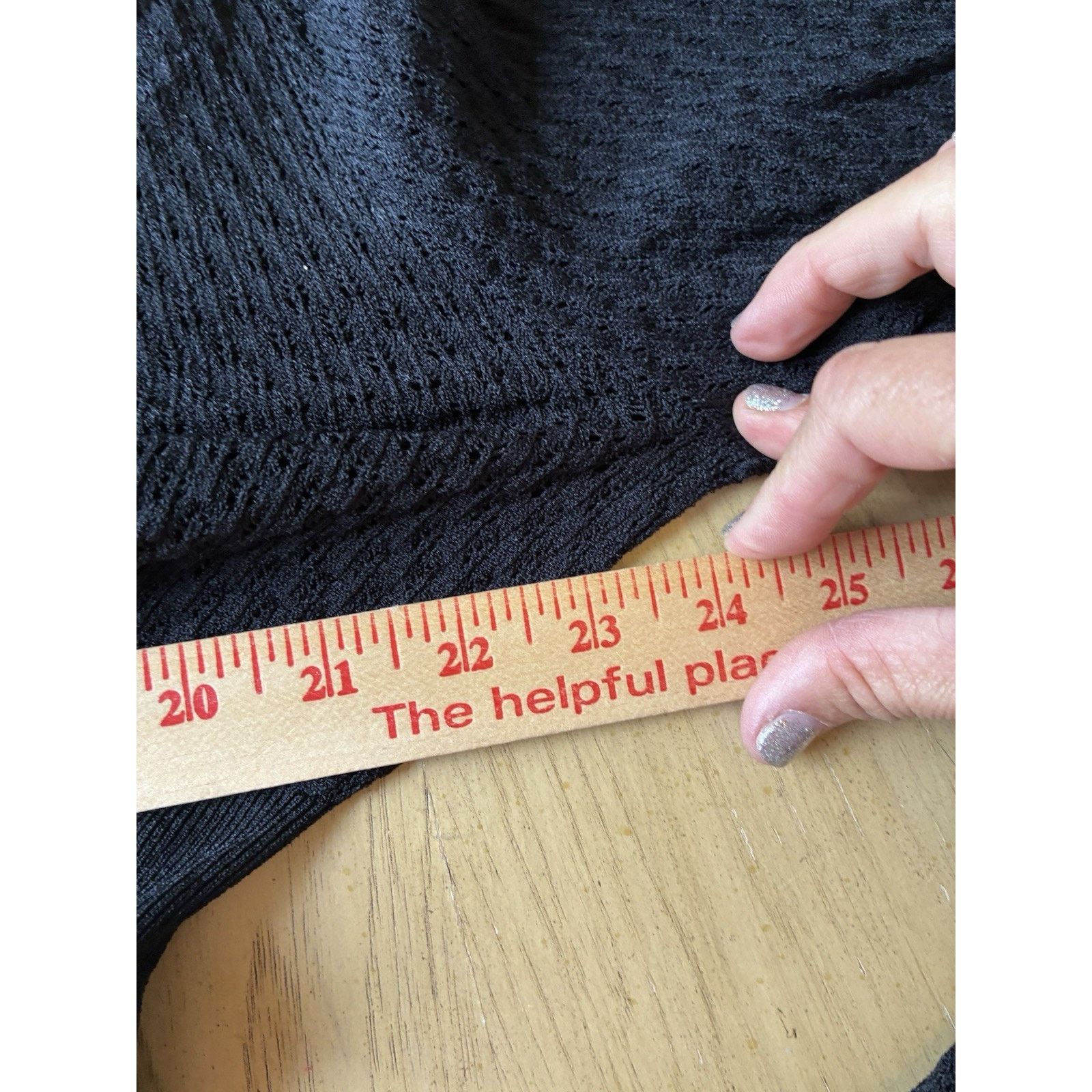 Other Cache VTG Pointelle Mesh Ribbed Knit Top L Crochet Bodycon Size L / US 10 / IT 46 - 7 Thumbnail