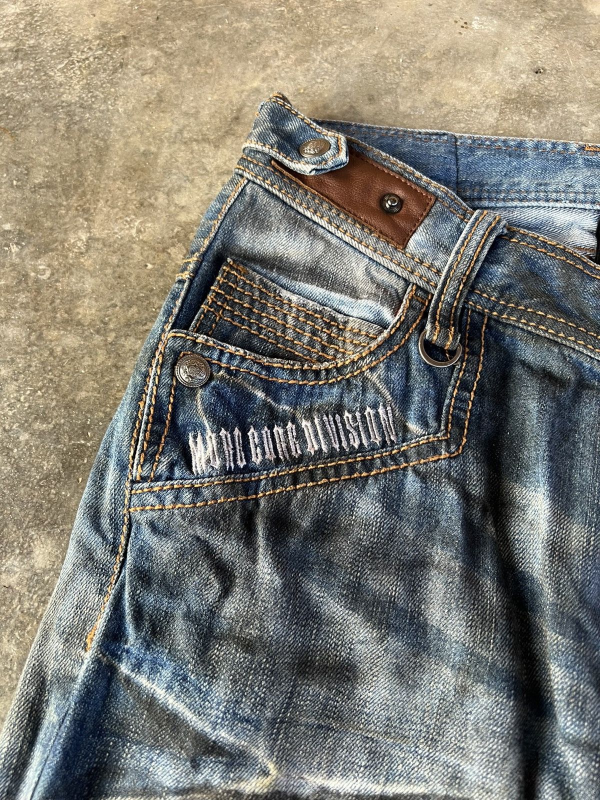 If Six Was Nine × Japanese Brand 💥Rare💥Vintage M.C.D Embroidery Punk Jeans Size US 30 / EU 46 - 6 Thumbnail