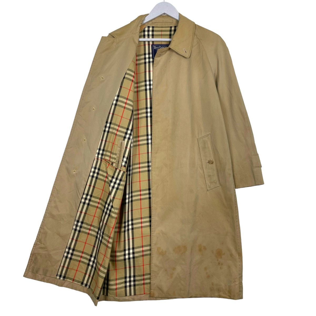 Burberry Prorsum × Vintage 💥VTG BURBERRYS PRORSUM NOVA CHECK TRENCH COAT Size US L / EU 52-54 / 3 - 1 Thumbnail