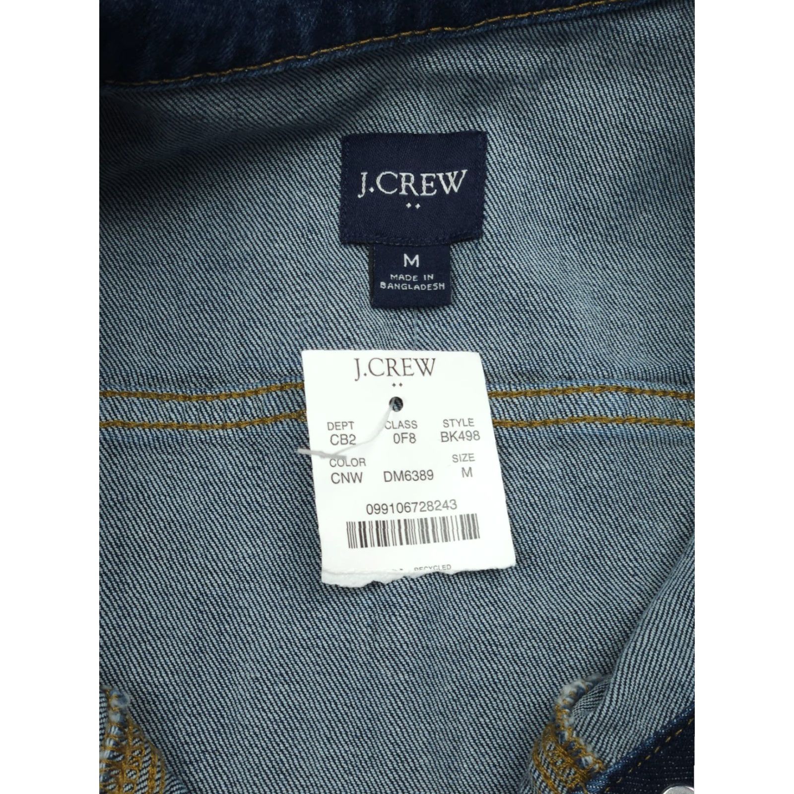 J.Crew J.CREW Denim Jean Jacket Women Medium Blue Cropped Button Stretch NWT Local? Not local. Size 32" / US 10 / IT 46 - 5 Thumbnail