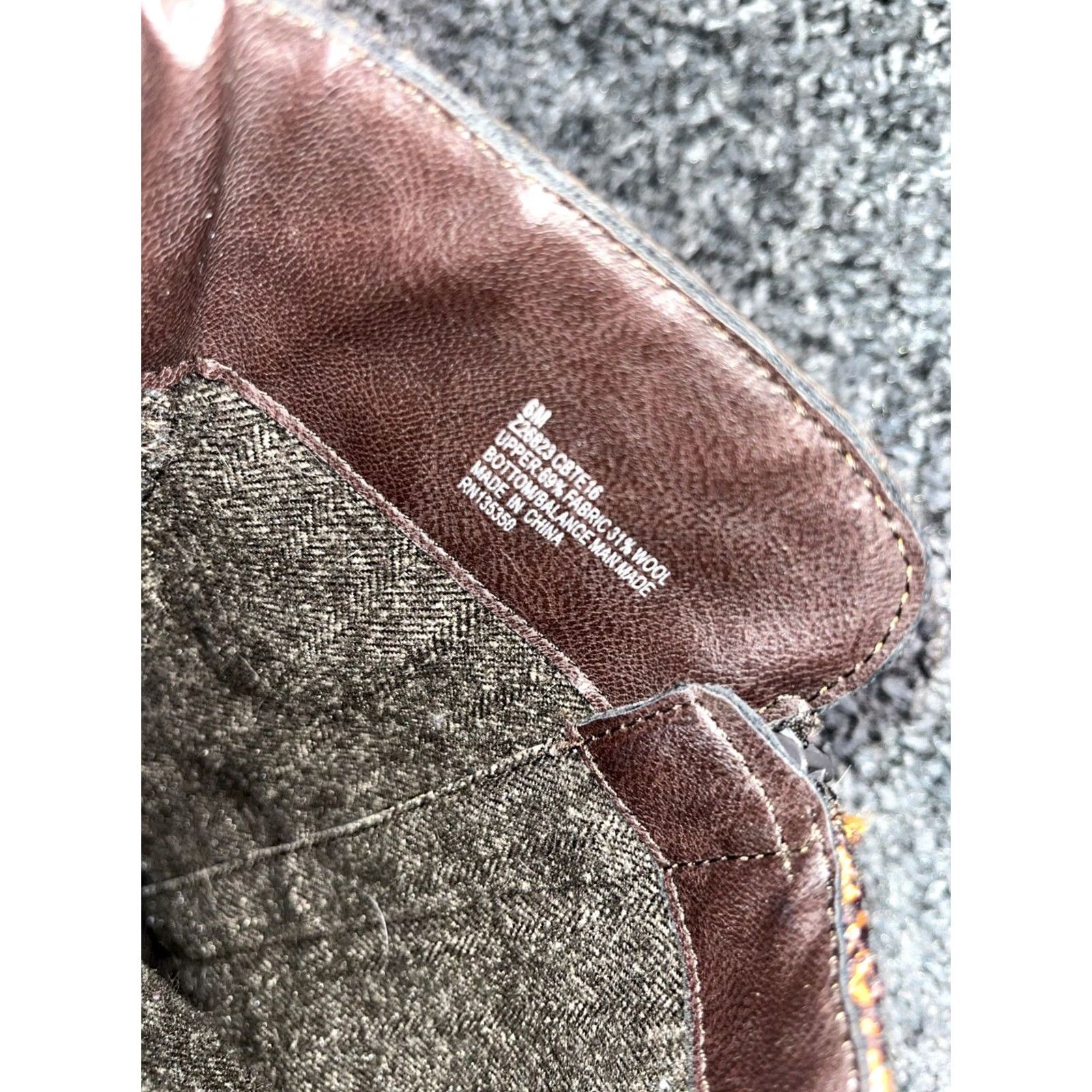 Born BOC Born Concept Marghera Boots Wool Pattern Faux Brown Leather Womens 6M Knee High Flat Heel Zip Riding Boot Regular Calf Brown Size US 6 / IT 36 - 6 Thumbnail