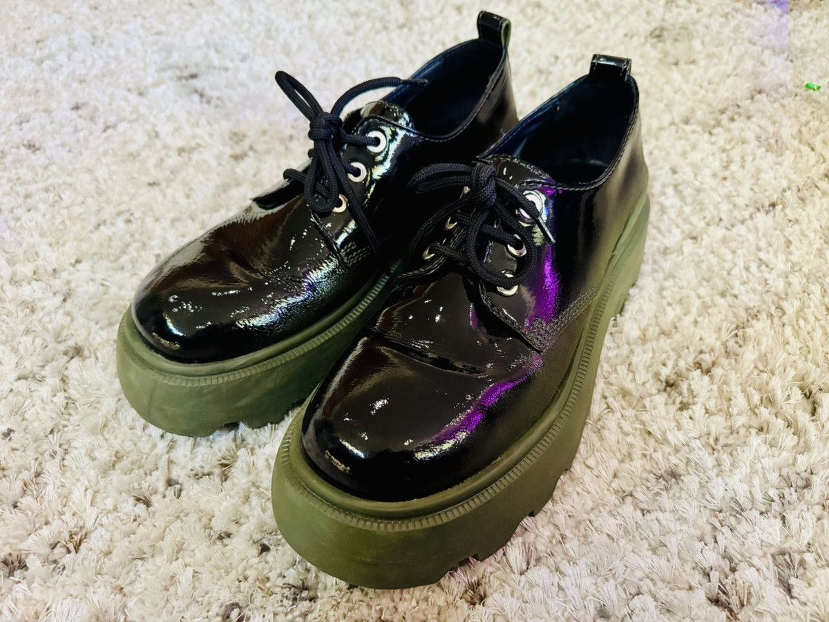 AMI AMI Black/Green Lug Sole Derby - Size 46 Size US 13 / EU 46 - 1 Thumbnail