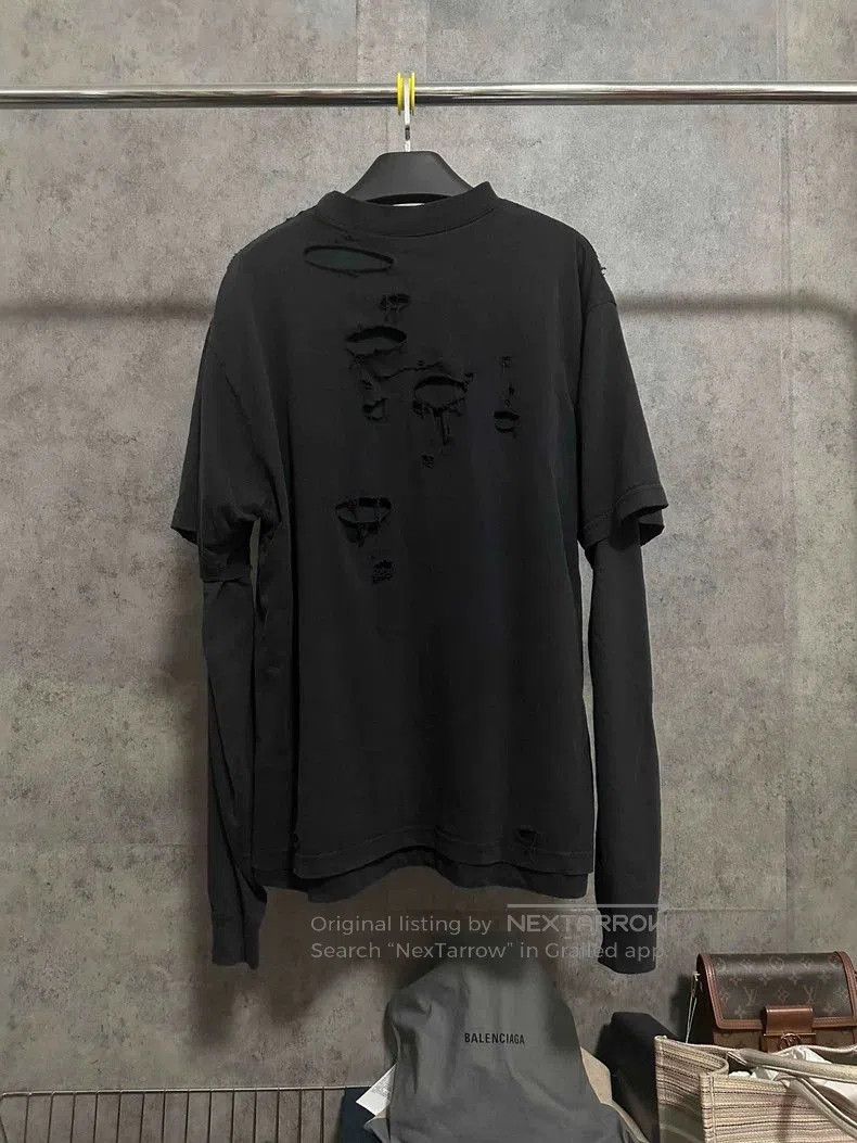 Balenciaga Balenciaga 3B Logo Distressed Layered Top. Size US S / EU 44-46 / 1 - 4 Thumbnail