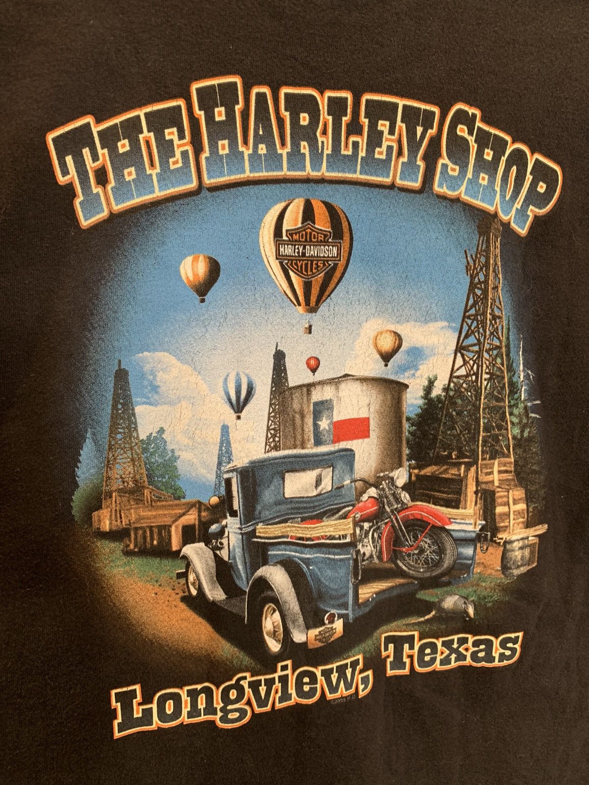 Harley Davidson × Vintage *RARE* Harley Davidson Ride With Pride Pinup Texas T-Shirt Size US M / EU 48-50 / 2 - 4 Thumbnail
