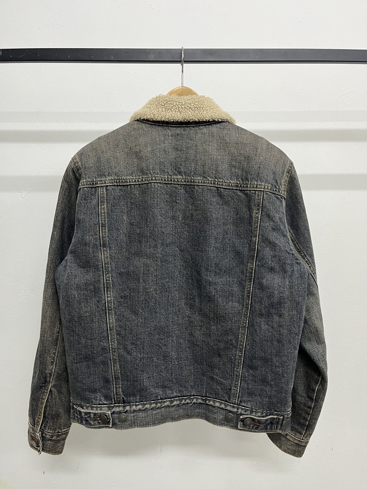 Gap Vintage Gap Shearling Sherpa Denim Trucker Jacket Size US S / EU 44-46 / 1 - 10 Thumbnail