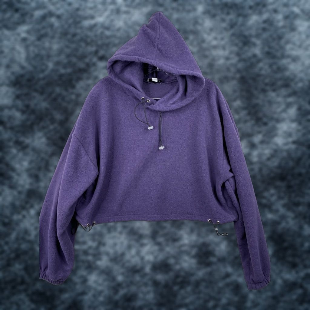 Topshop Topshop Womens Hoodie M Purple Oversized Adjustable Pullover Sweatshirt Casual Winter Modern Womens Size M / US 6-8 / IT 42-44 - 1 Thumbnail
