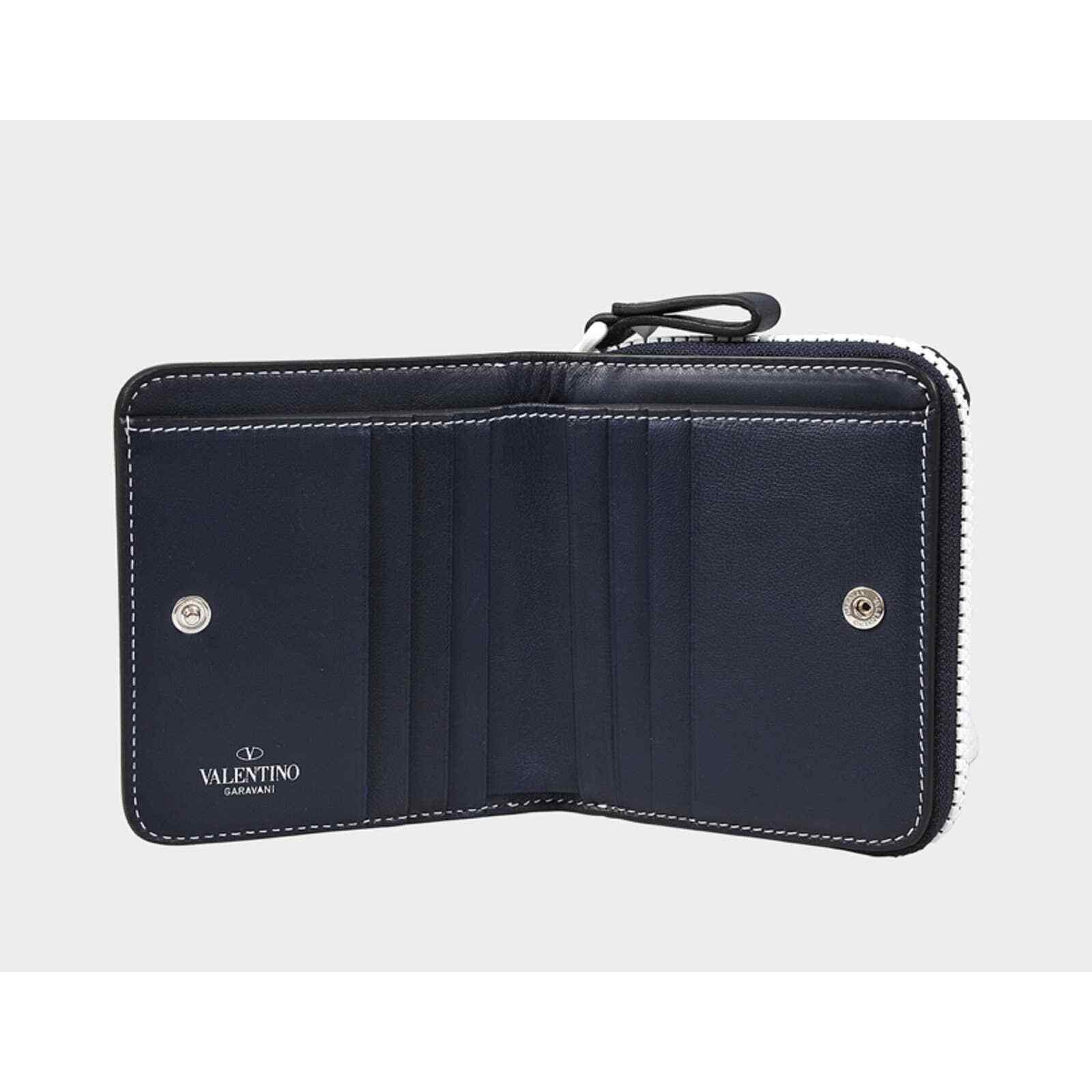 Valentino Valentino Spike Leather Small Zip French Compact Wallet Size ONE SIZE - 8 Thumbnail