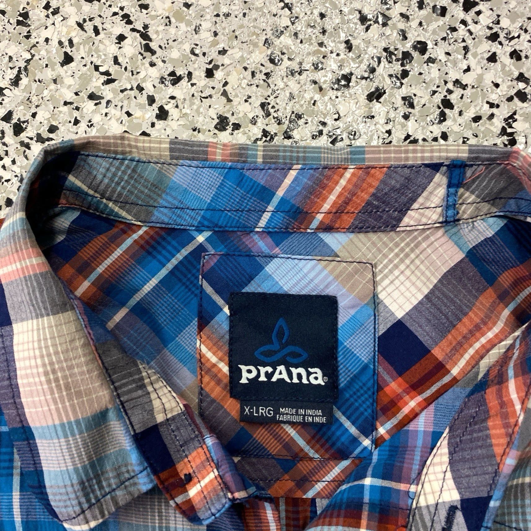 Prana Prana Shirt Mens XL Blue Red Plaid Short Sleeve Button Up Casual Cotton Shirt Size US XL / EU 56 / 4 - 2 Thumbnail