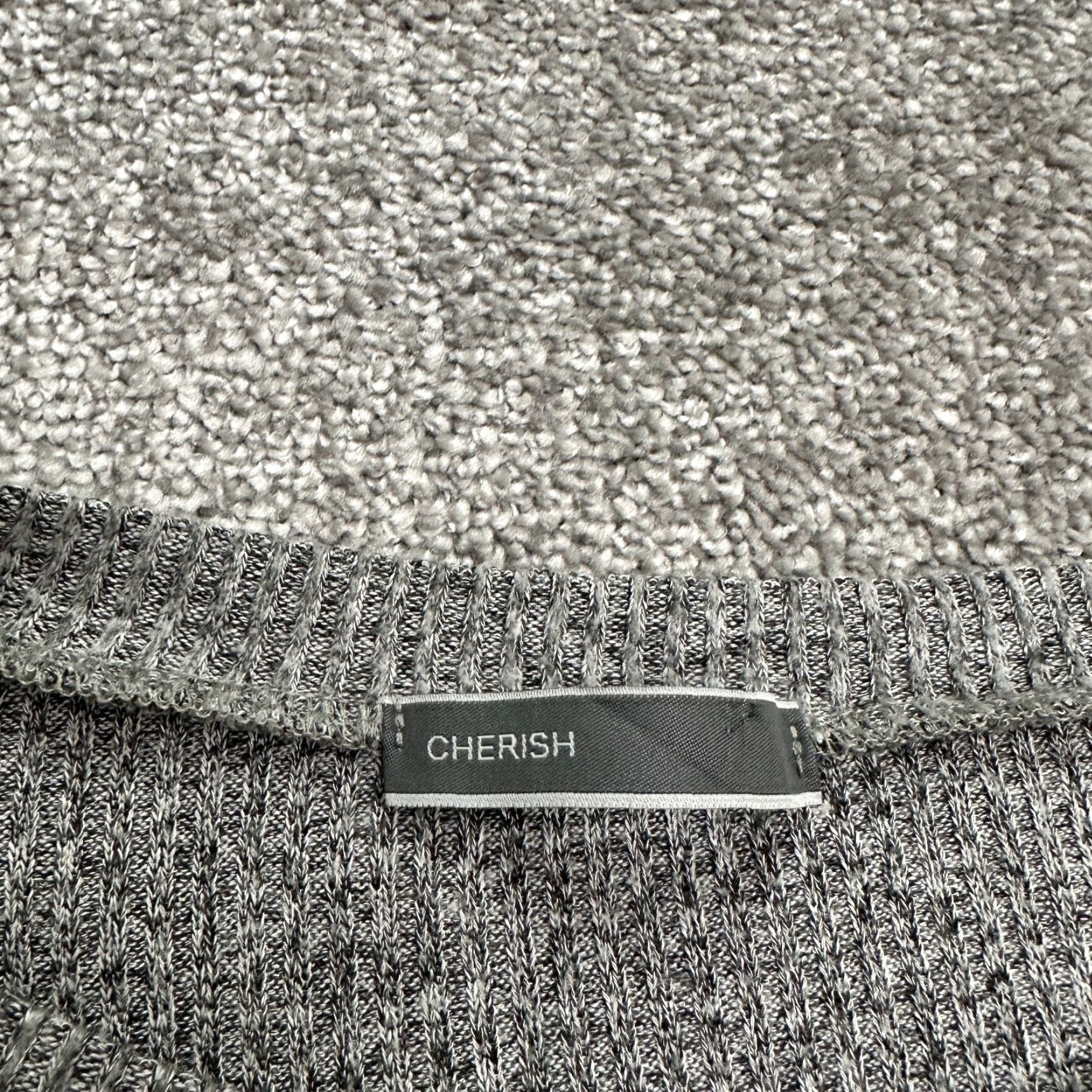 Vintage Cherish Pullover Sweater Womens S Gray Round Neck Lightweight Asymmetric Hem Knit Style Casual Size S / US 4 / IT 40 - 4 Thumbnail