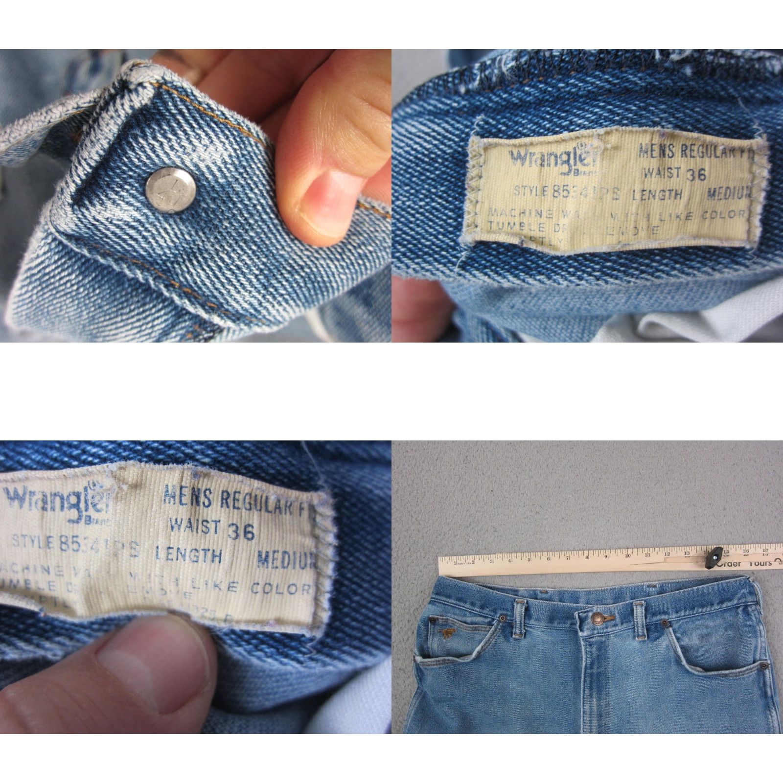 Levi's VINTAGE Levi's Jeans Adult 36x26 Blue Straight Regular Fit 5-Pocket Denim Western 80s 90s Mens Size US 36 / EU 52 - 9 Thumbnail