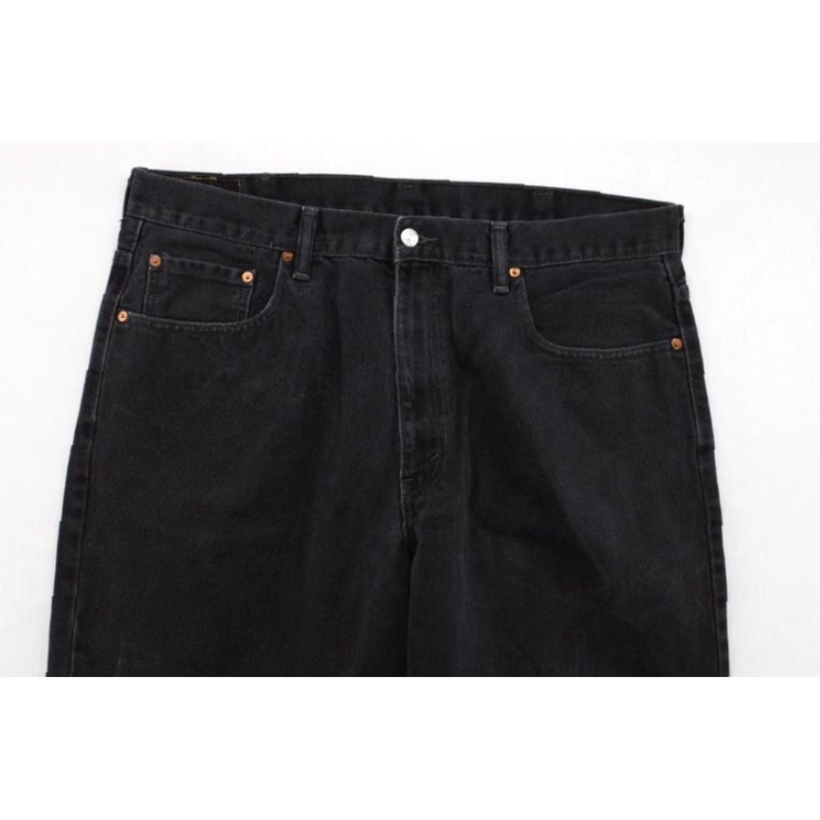 Levi's Levi's 550 Jeans Mens 40 x 30 Black Denim Cotton Casual Relaxed Work Wear Tapered Size US 40 / EU 56 - 2 Thumbnail