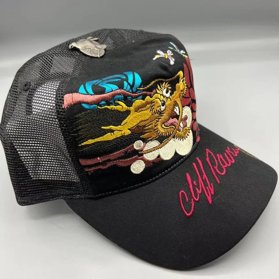 Other × Vintage Cliff Raven Hat Ed Hardy Japanese tattoo Snap back Trucker Size ONE SIZE - 3 Thumbnail