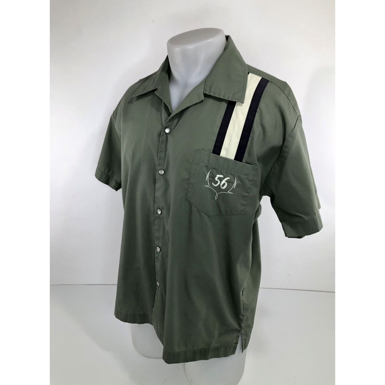 Jockey BC Ethic THROTTLE JOCKEYS Shirt Mens Md Green Cars Pearl Snap Button-Up Short Sleeve Casual Size US M / EU 48-50 / 2 - 3 Thumbnail