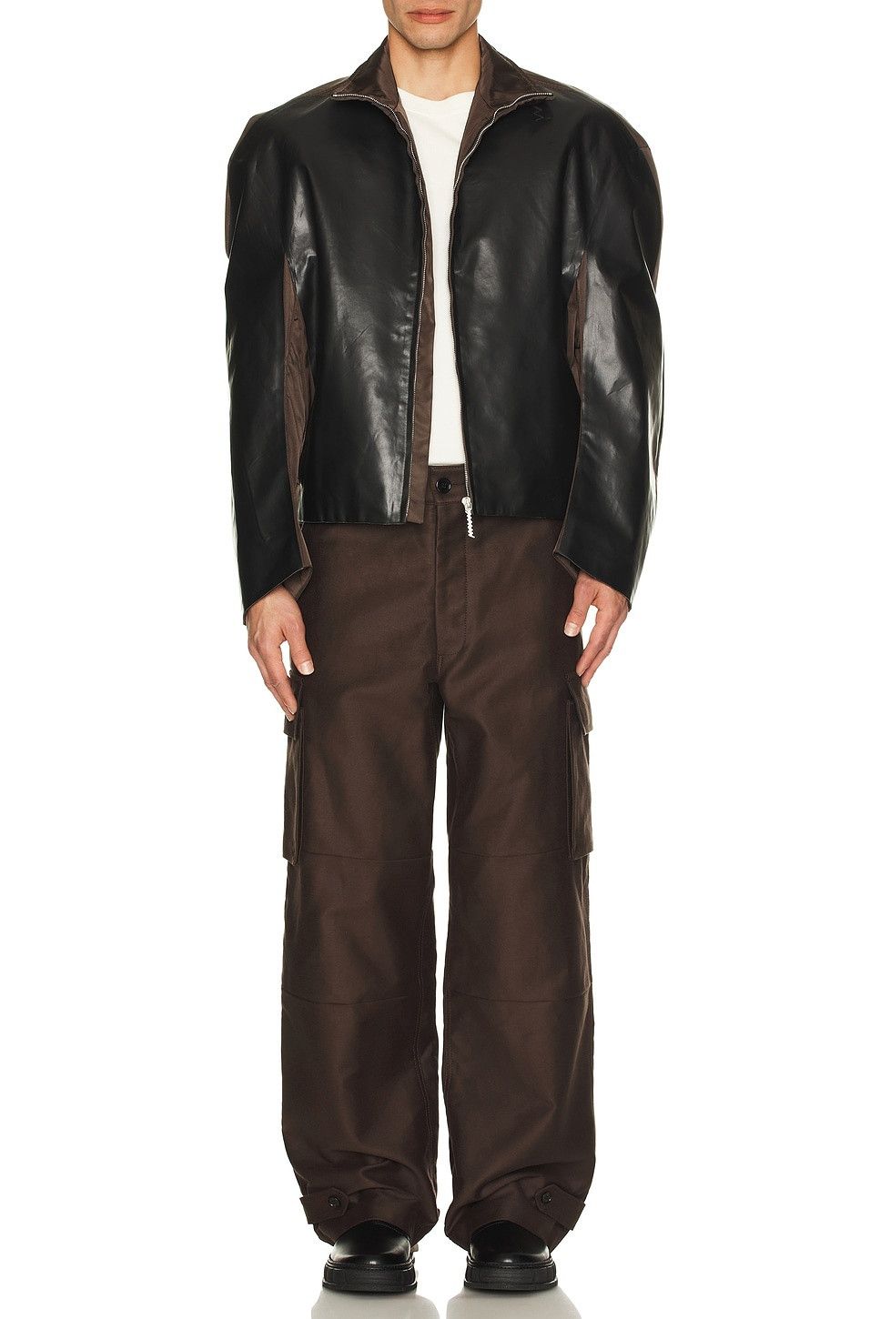 Marni o1w1db11125 Relaxed Fit Cargo Pants in Brown Size US 34 / EU 50 - 5 Thumbnail