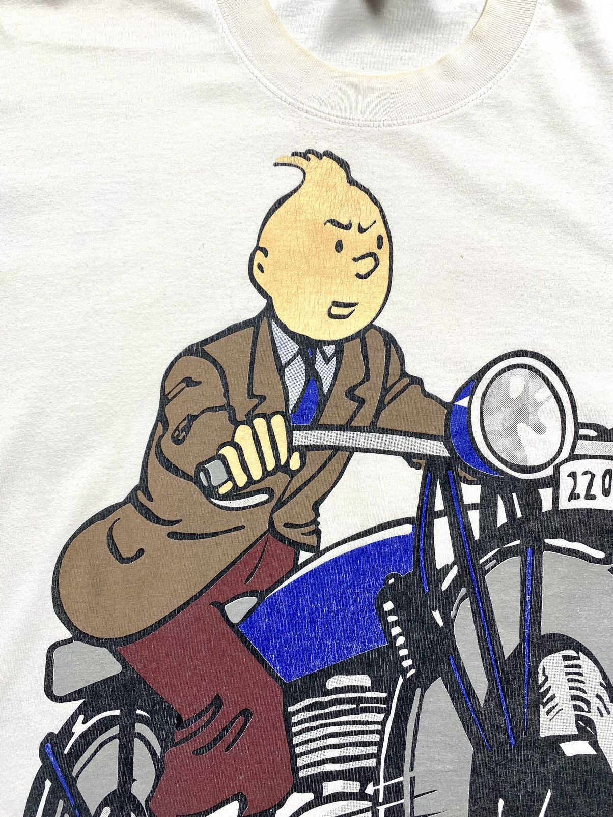 Vintage Vintage 1994 Tin Tin Raider T Shirt Cartoon Comics Size US XL / EU 56 / 4 - 7 Thumbnail