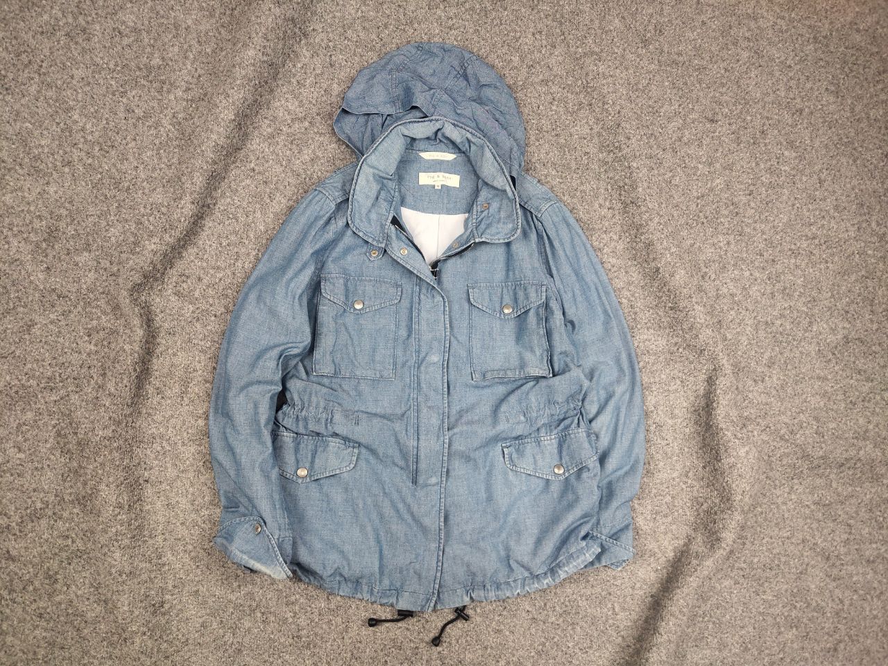 Rag & Bone Rag & Bone USA Design Canvas Light Pocket Military Jacket Size L / US 10 / IT 46 - 1 Thumbnail