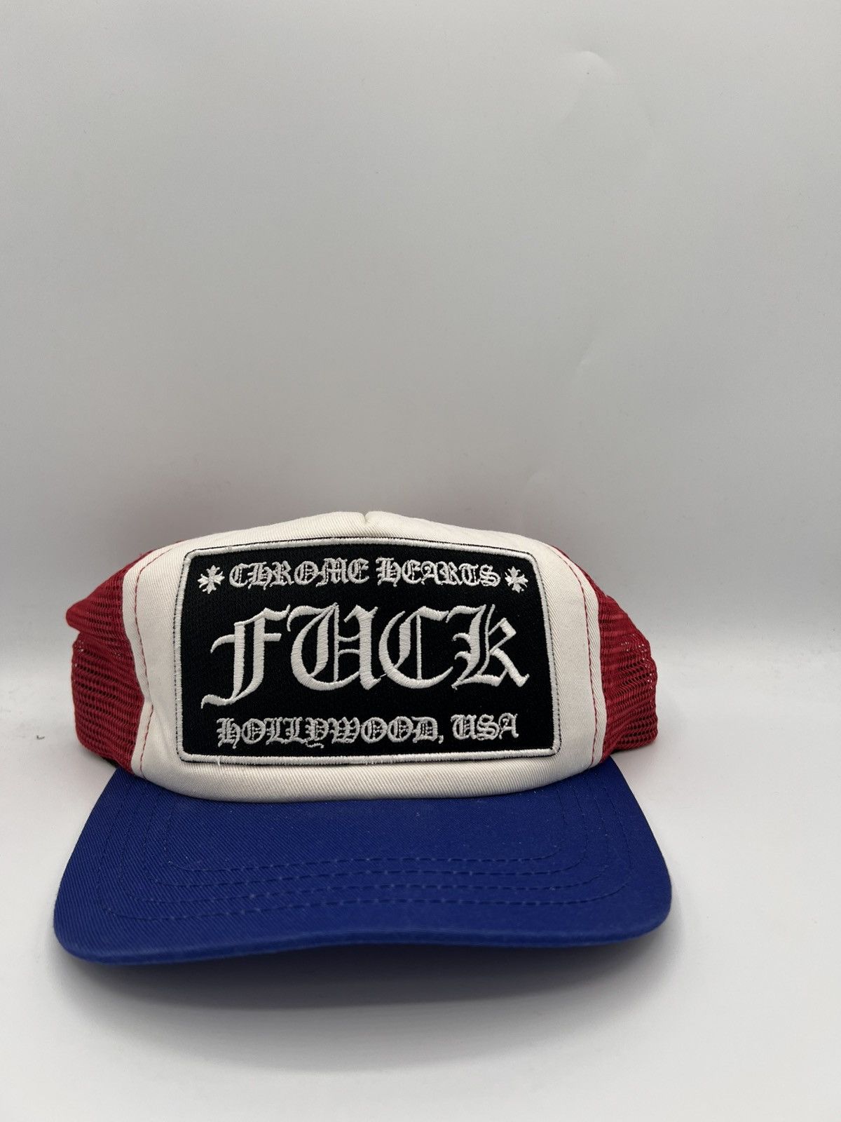 Chrome Hearts Chrome Hearts Red/White/Blue Trucker Hat Size ONE SIZE - 1 Thumbnail