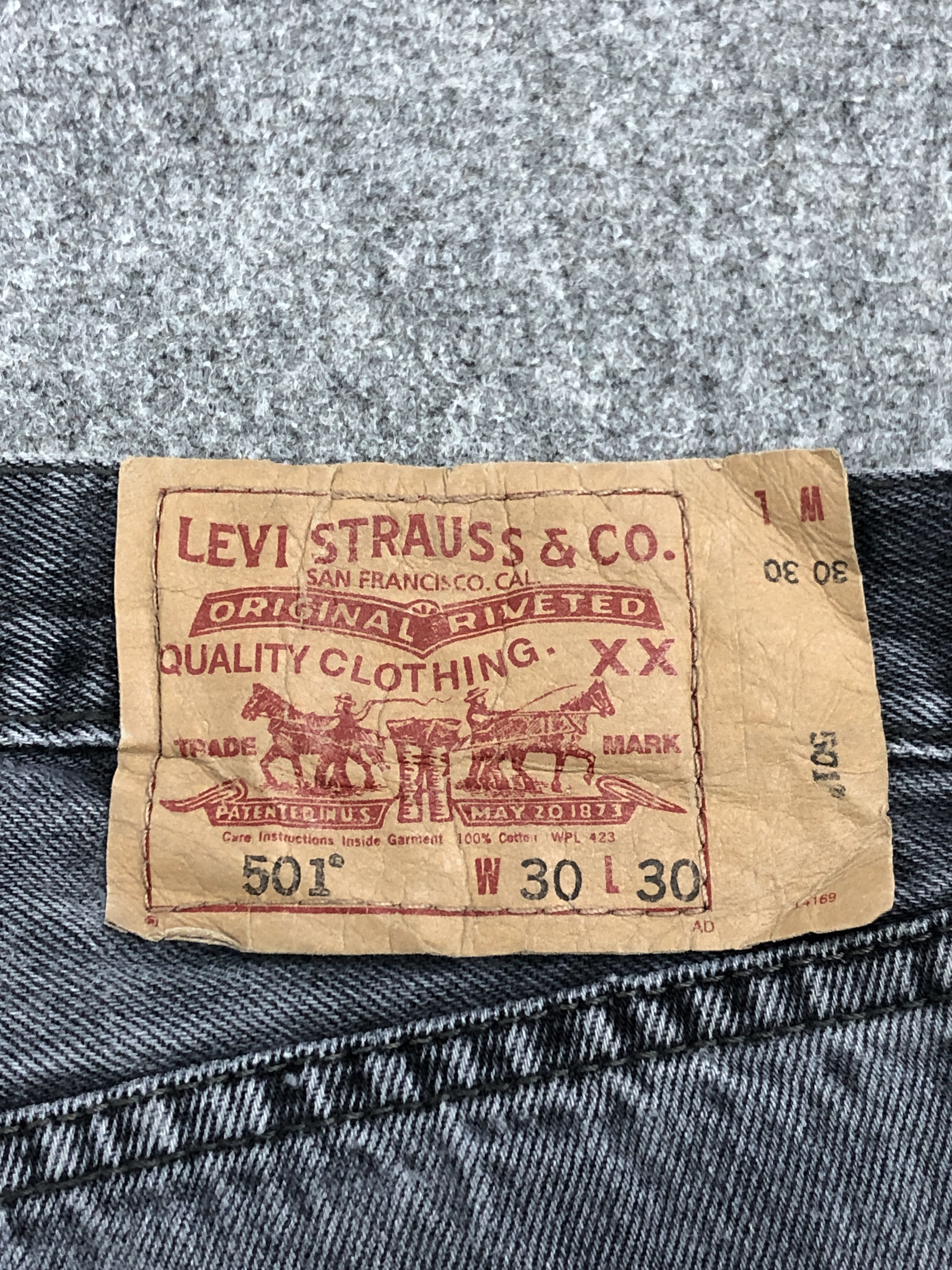 Levi's × Vintage Vintage Levis 501 Faded Black Denim Jeans Size US 28 / EU 44 - 5 Thumbnail