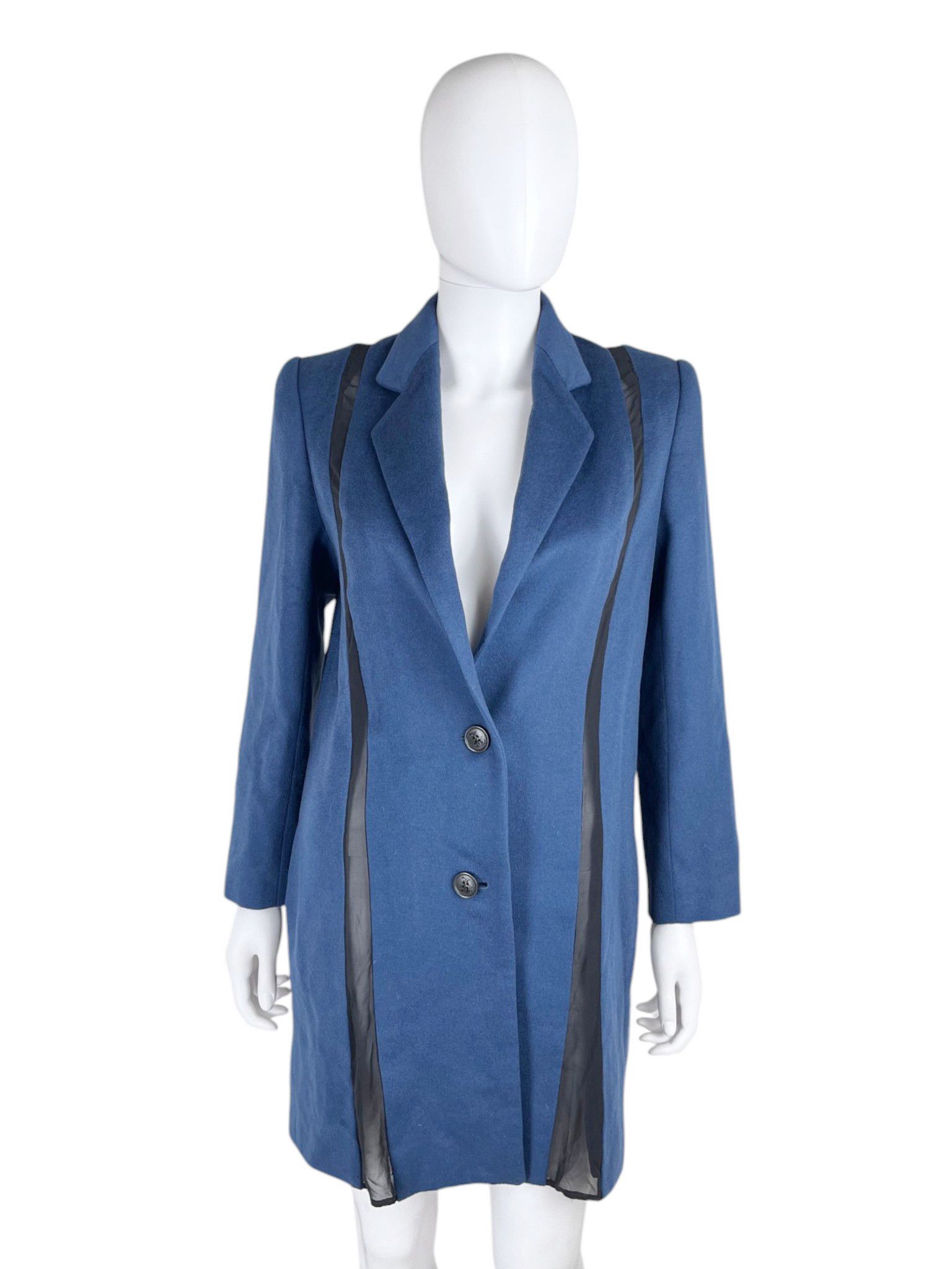 John Galliano John Galliano Paris Mid 1990's Blue Wool & Organza Coat Size S / US 4 / IT 40 - 2 Thumbnail