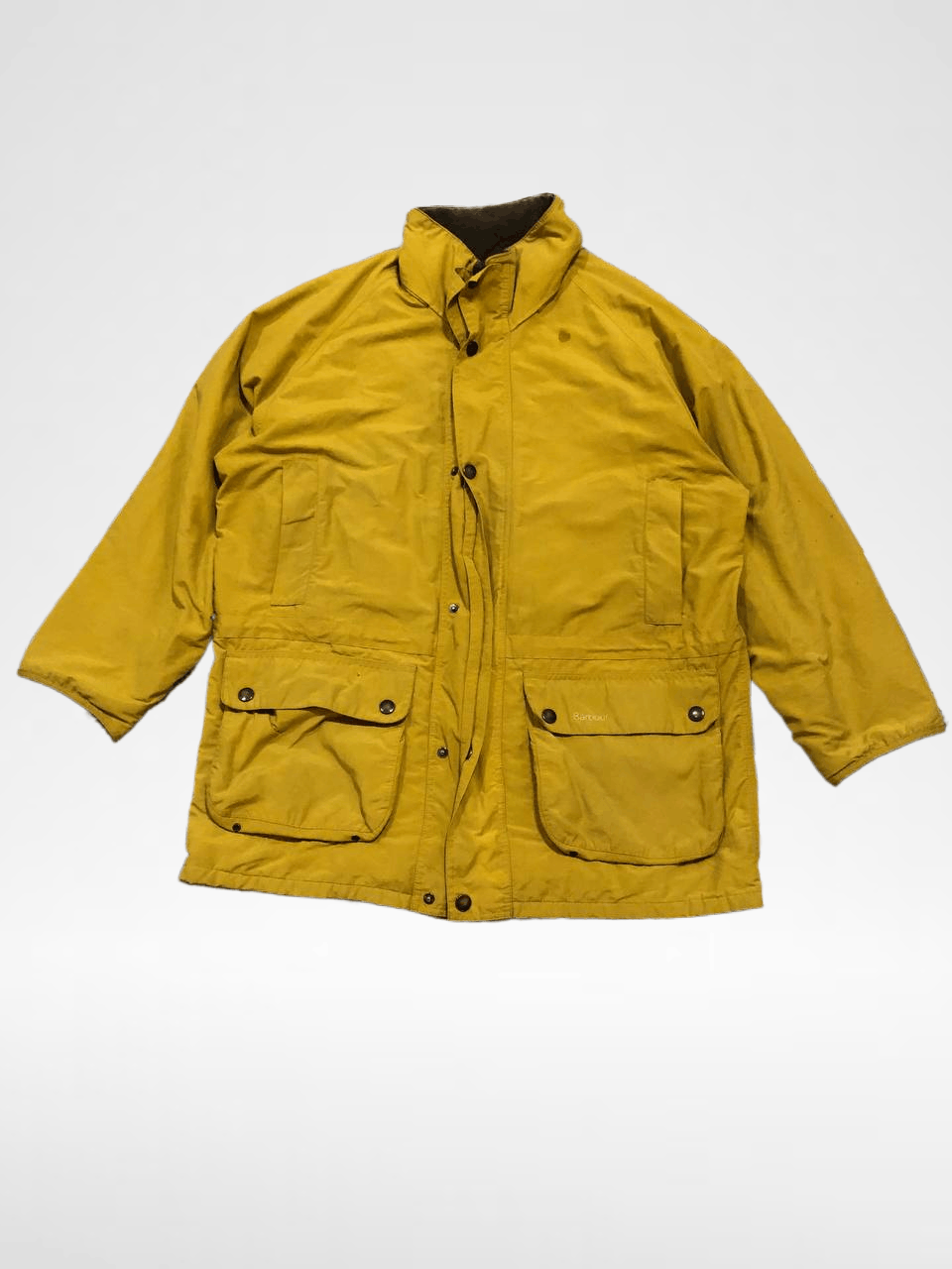 Barbour Streetwear Yellow Logo Barbour Y2K Zip Jacket Size US XL / EU 56 / 4 - 1 Thumbnail
