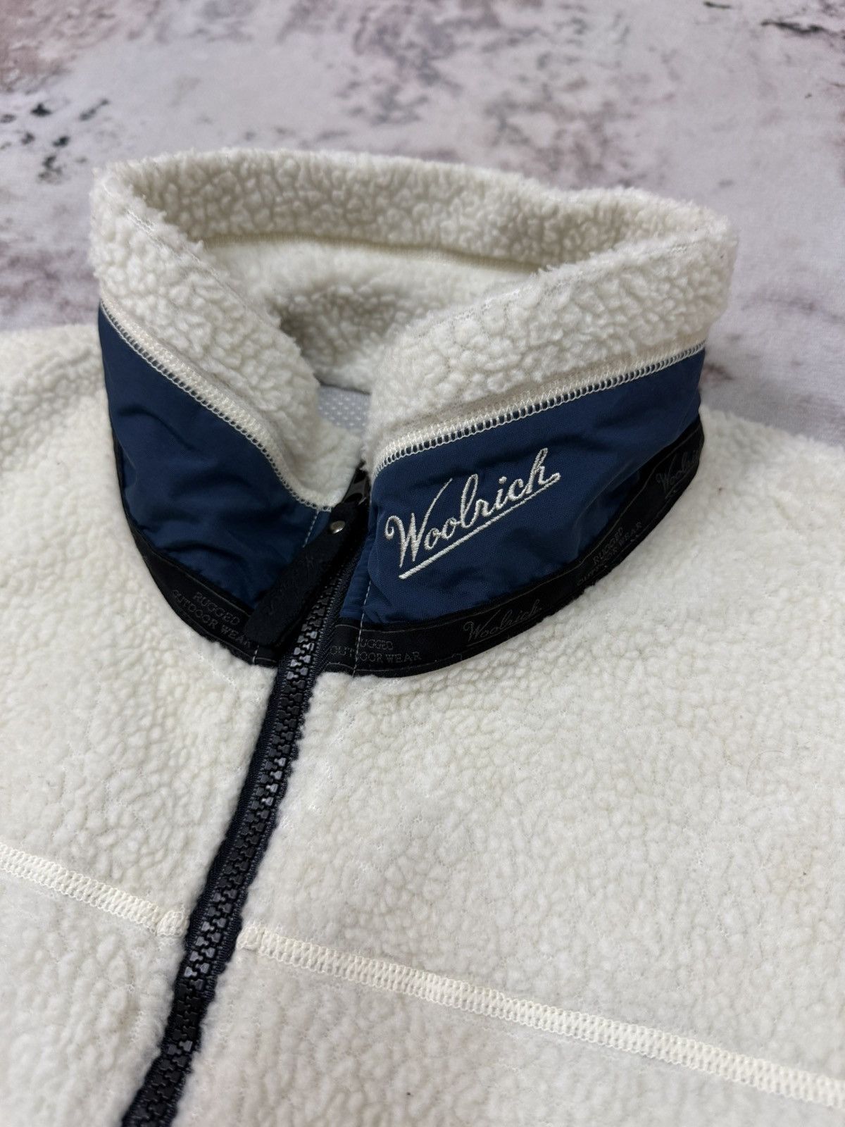 Japanese Brand Woolrich Rugged Outdoorwear Shearling Fleece Jacket Size US L / EU 52-54 / 3 - 4 Thumbnail