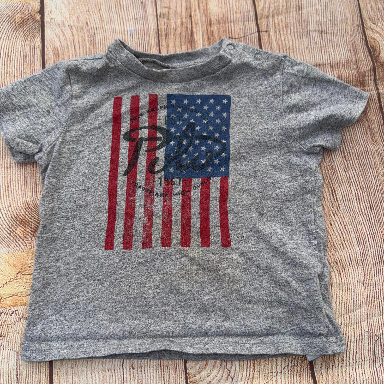 Polo Ralph Lauren Ralph Lauren Baby 9 Month American Flag Graphic T-Shirt Size US XXS / EU 40 - 1 Thumbnail