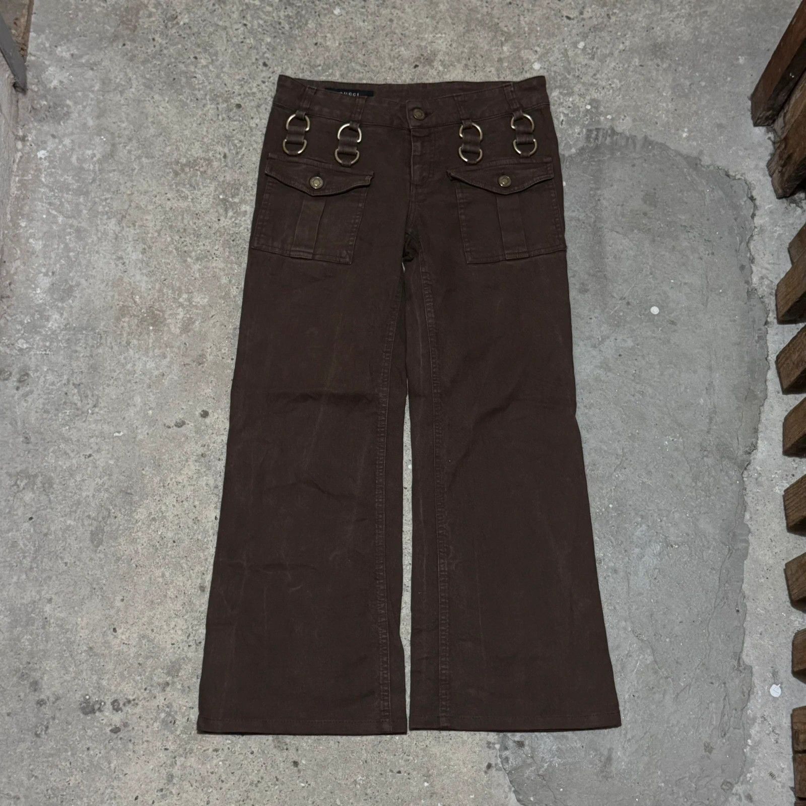 Gucci 2008 Gucci bootcut metal details pants Size 26" / US 2 / IT 38 - 1 Thumbnail