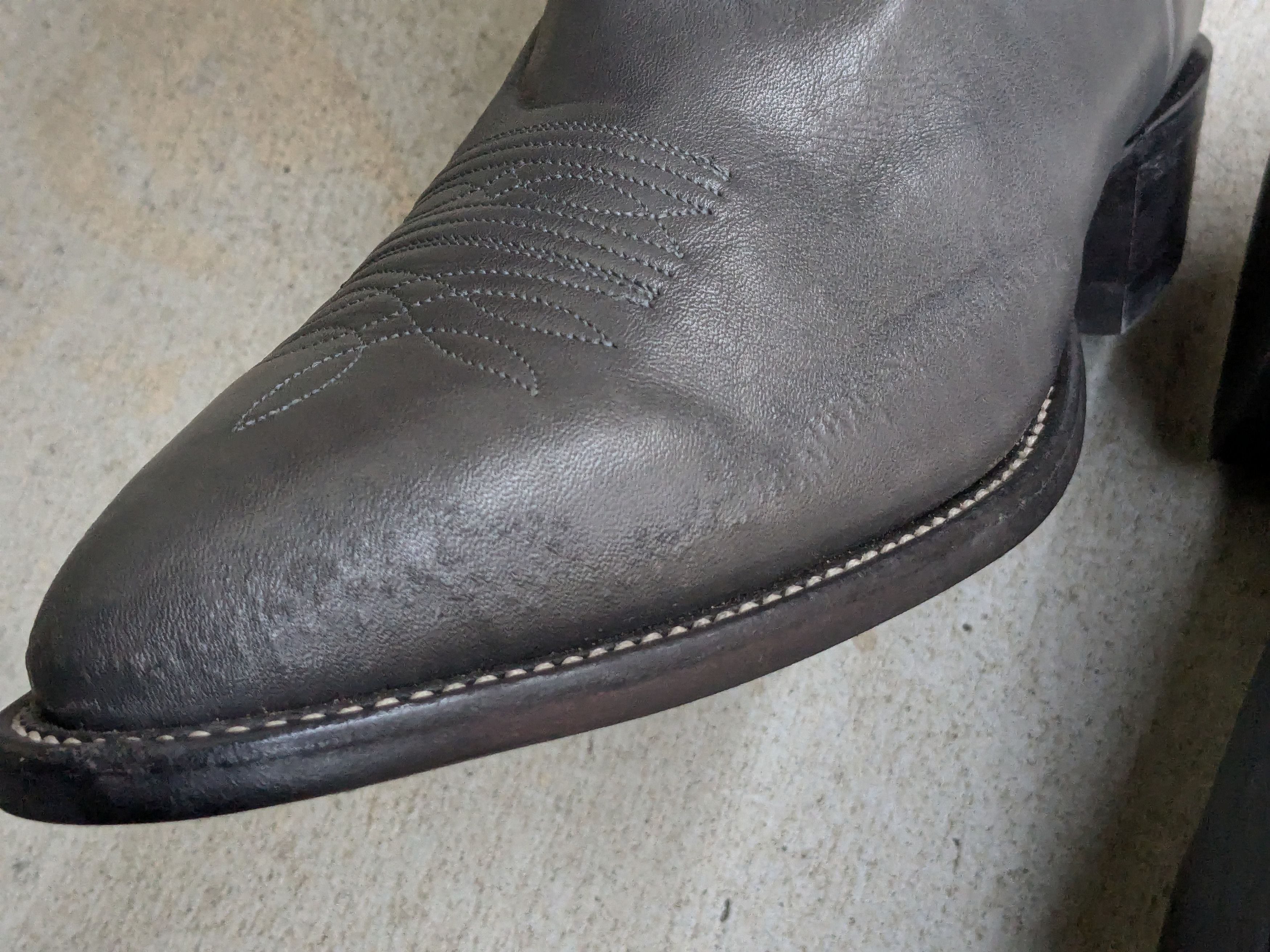 Nocona Nocona Cowboy Boots Gray 11.5 D Leather USA Black Size US 11.5 / EU 44-45 - 8 Thumbnail