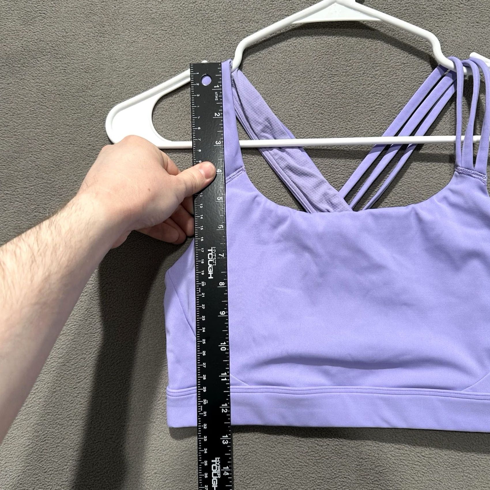 Athleta Athleta Sports Bra Womens Small Purple Compression Strappy A-C EUC Nylon Spandex Wireless Size ONE SIZE - 3 Thumbnail