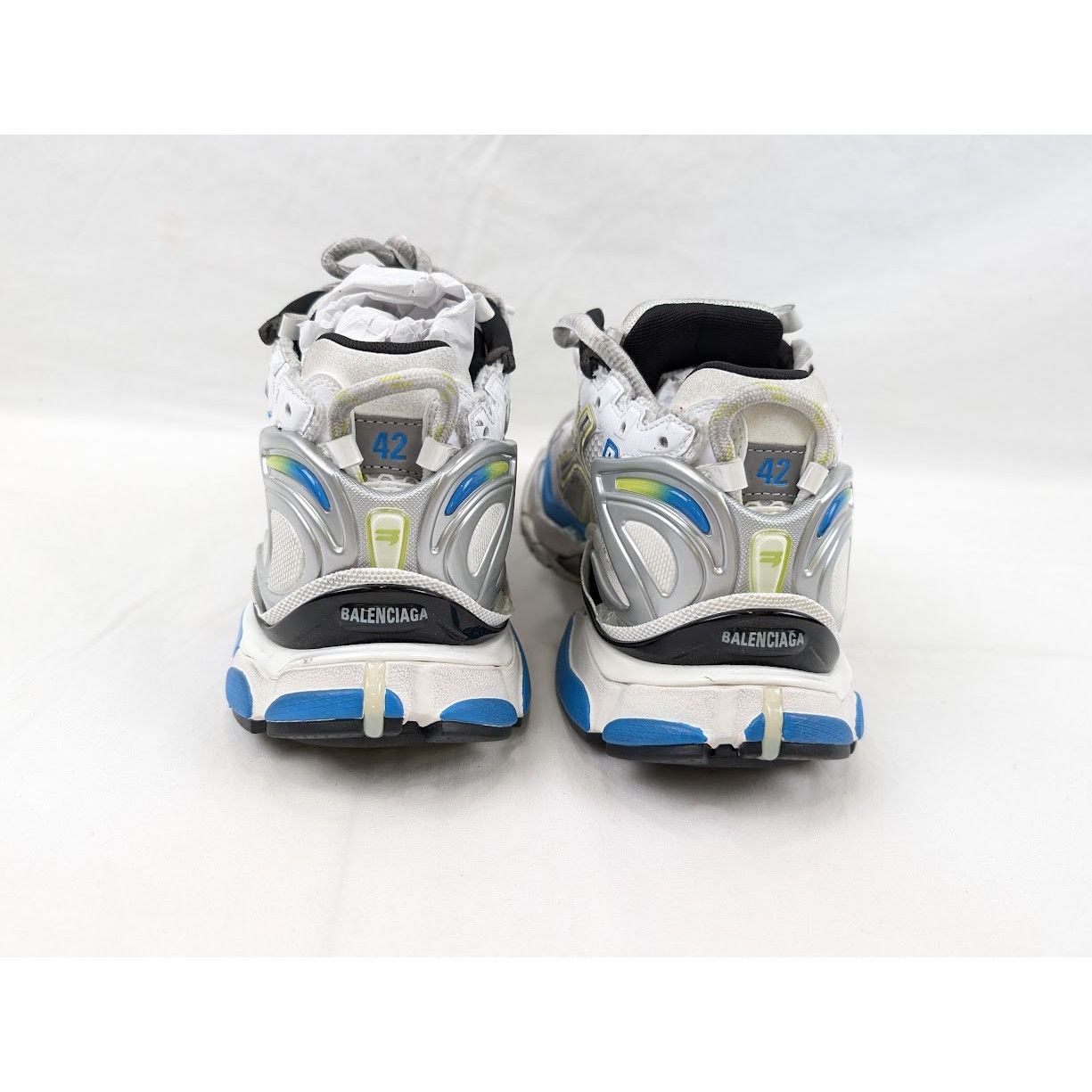 Balenciaga o1rshd1 Rubber Runner in White/Yellow/Blue Size US 9 / EU 42 - 18 Thumbnail