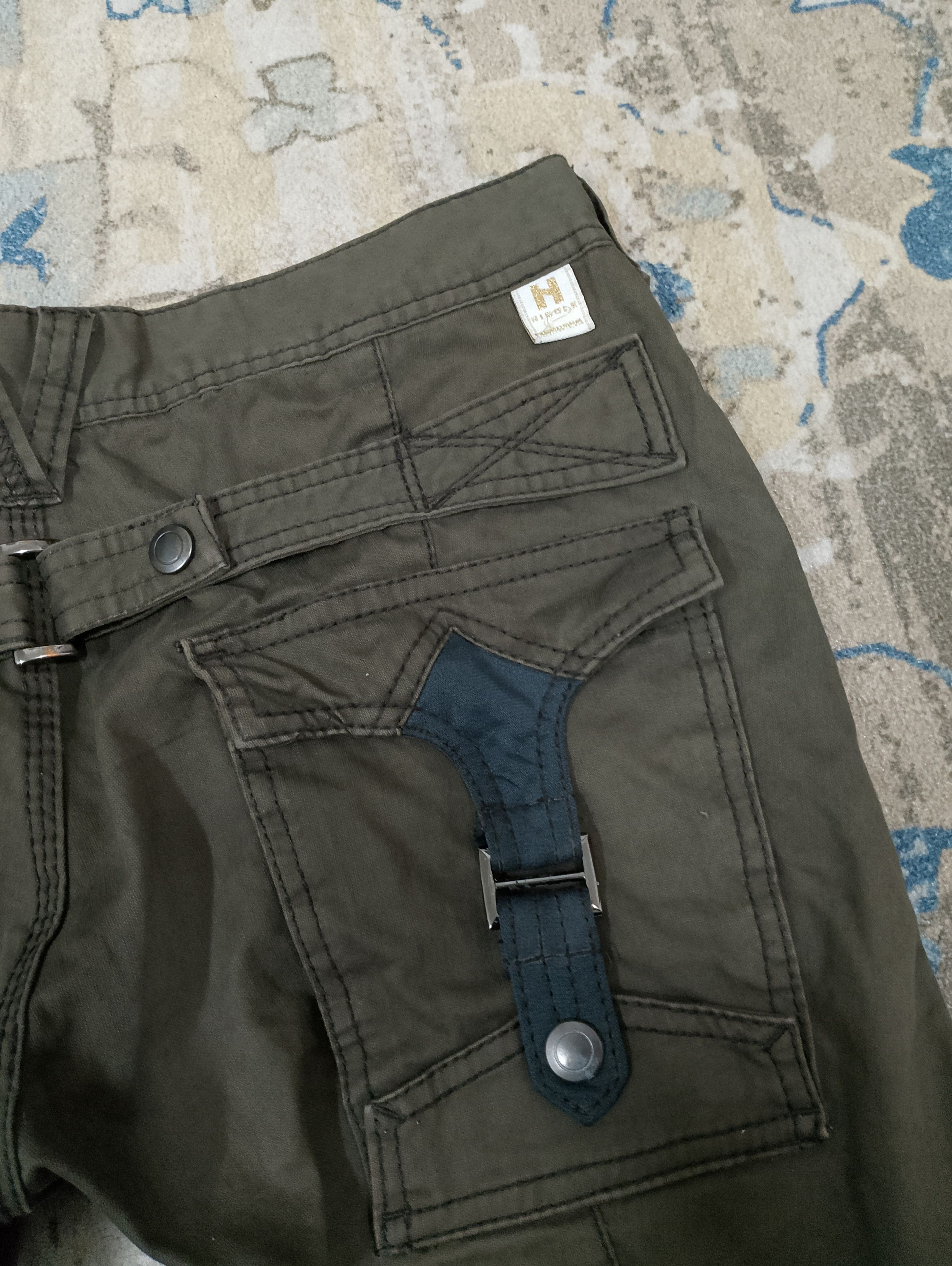 HIDEAWAYS × Japanese Brand Flare Bush Pants Multipocket by Nicole Hideaways Size US 31 - 7 Thumbnail