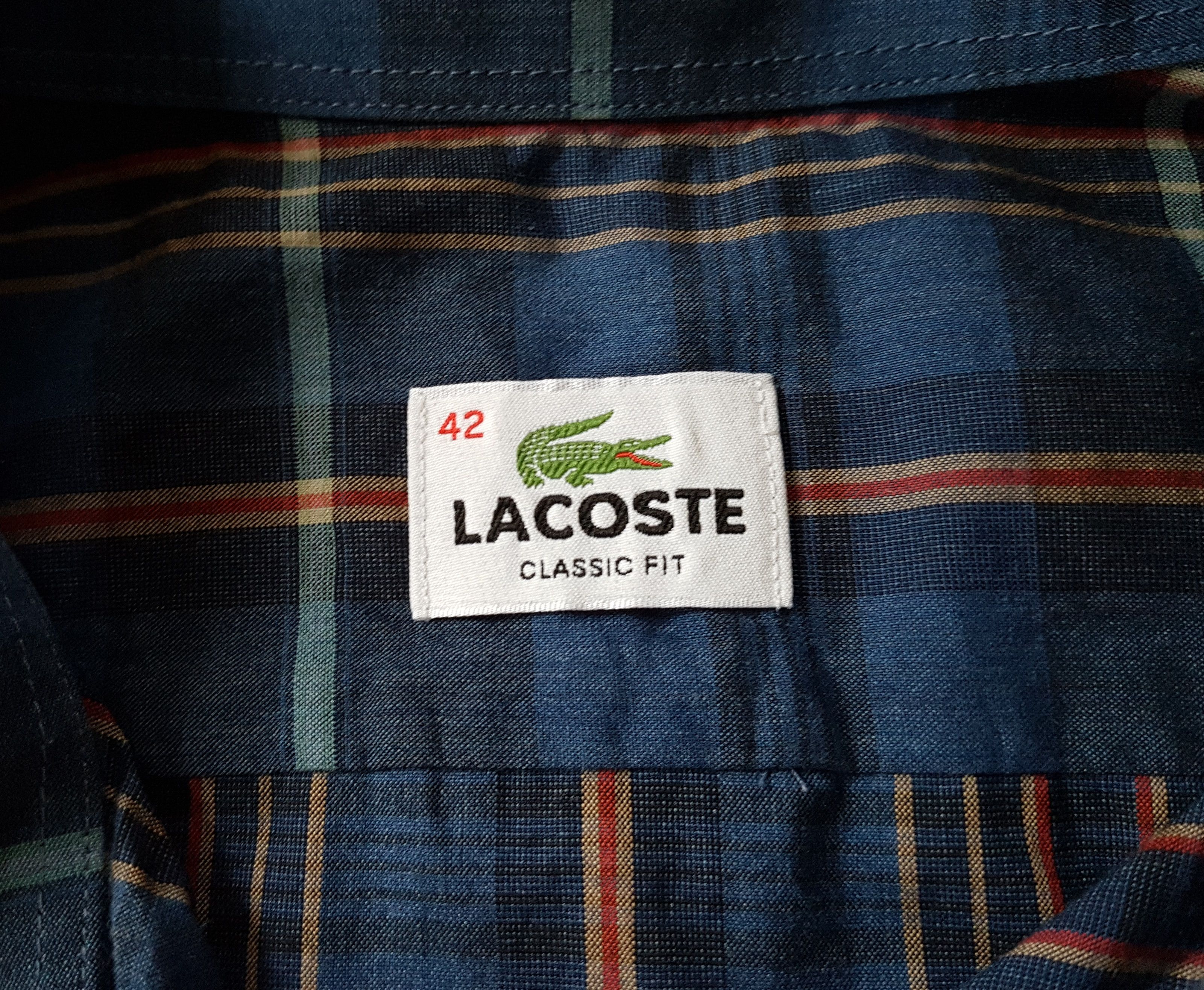 Lacoste Lacoste Button Down Long Sleeve Classic Check Shirt 42 Size US XL / EU 56 / 4 - 7 Thumbnail