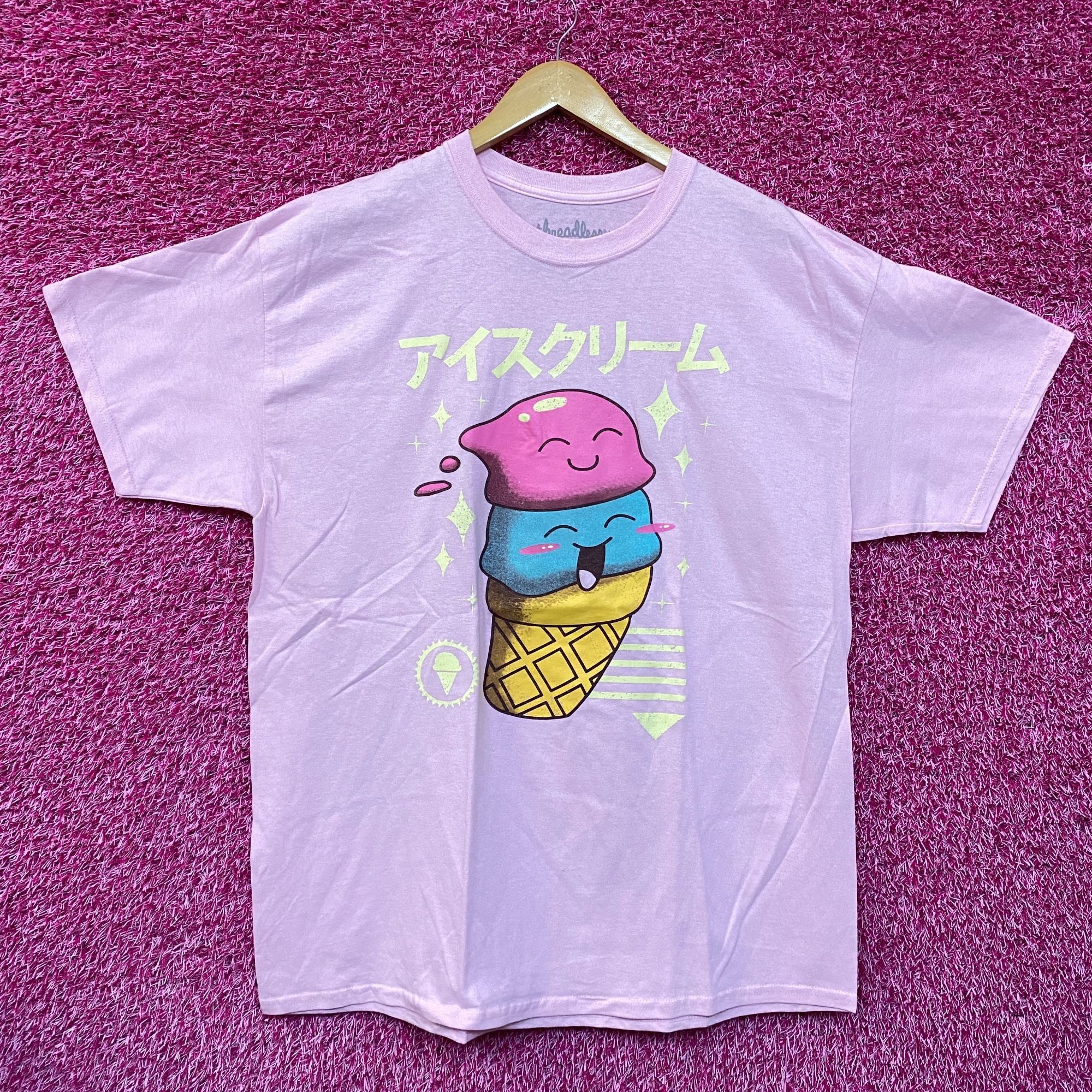 Threadless Threadless Cute Kawaii Ice Cream Pink Tshirt Size XL Size US XL / EU 56 / 4 - 1 Thumbnail