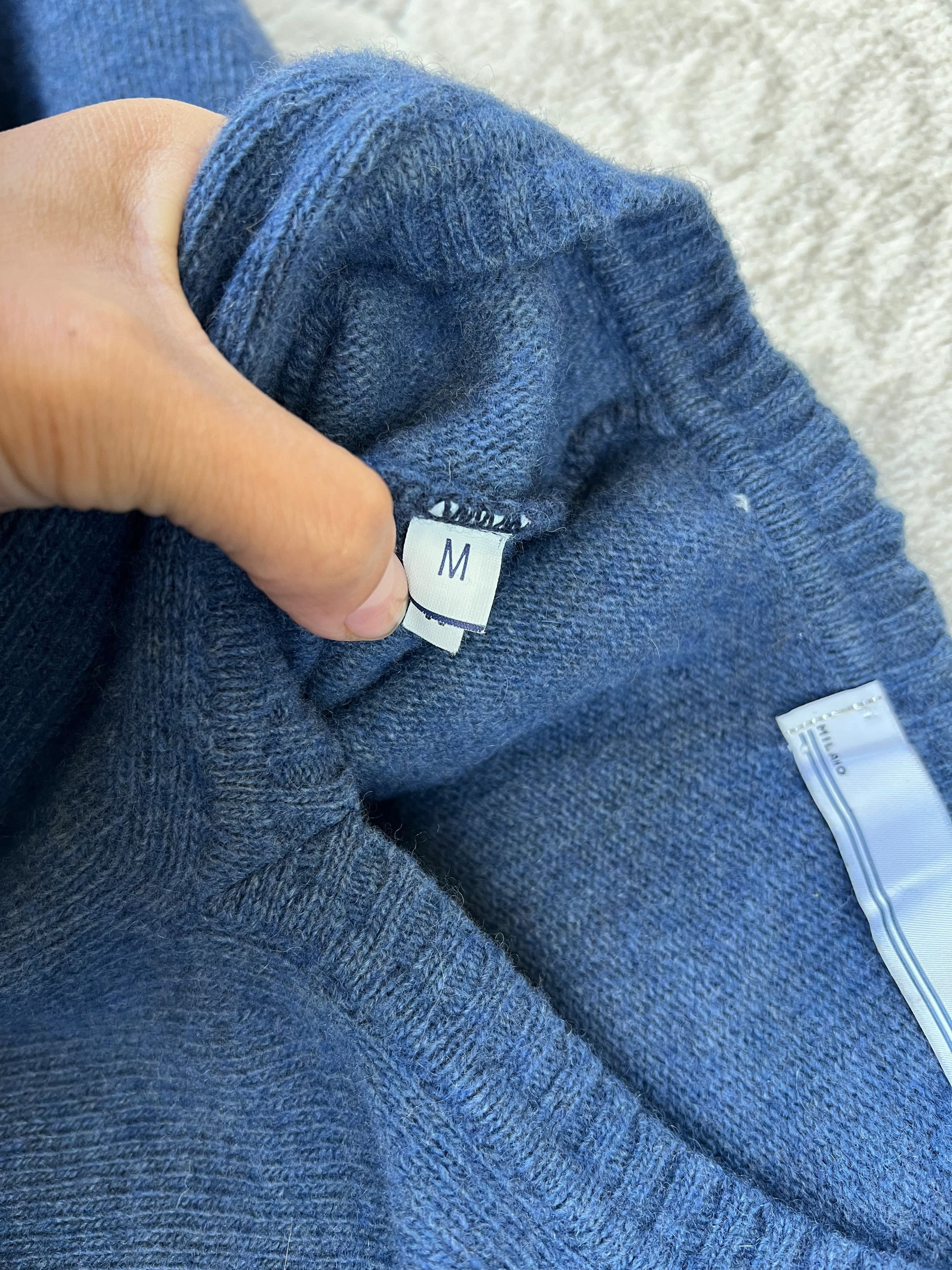Sergio Tacchini Sergio Tacchini V-Neck Wool Blend Sweater Jumper Blue Italy Size US M / EU 48-50 / 2 - 15 Thumbnail