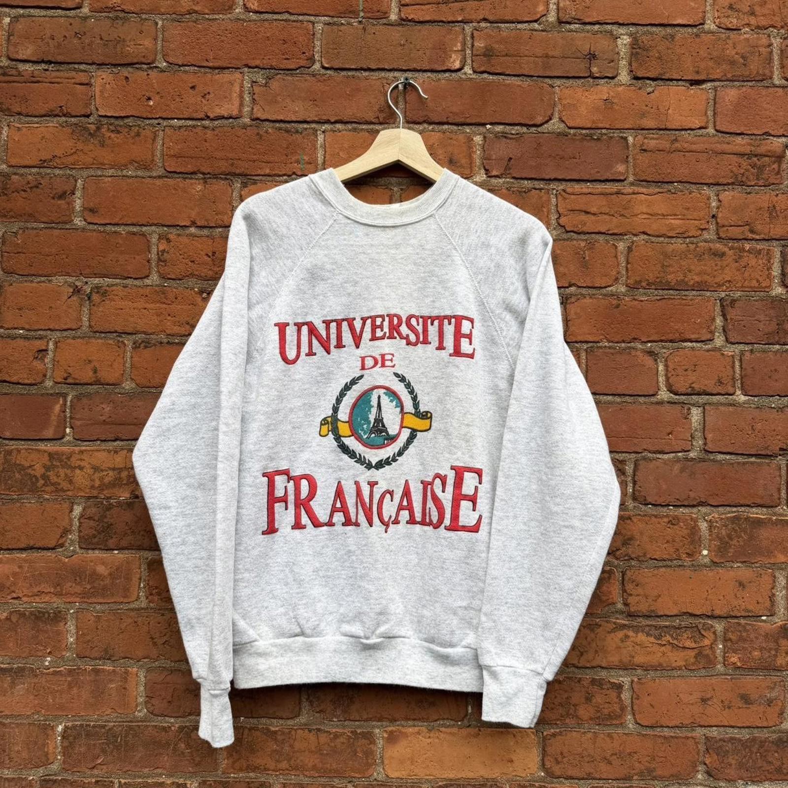 Tultex vintage universite de francaise crewneck sweatshirt 80s M/L Size US M / EU 48-50 / 2 - 1 Thumbnail