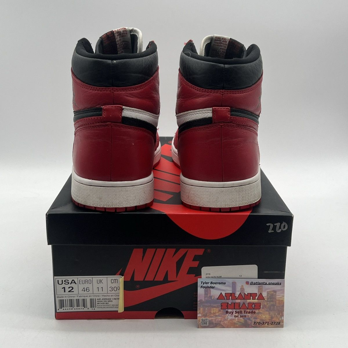 Nike Air Jordan 1 high homage to home Size US 12 / EU 45 - 3 Thumbnail