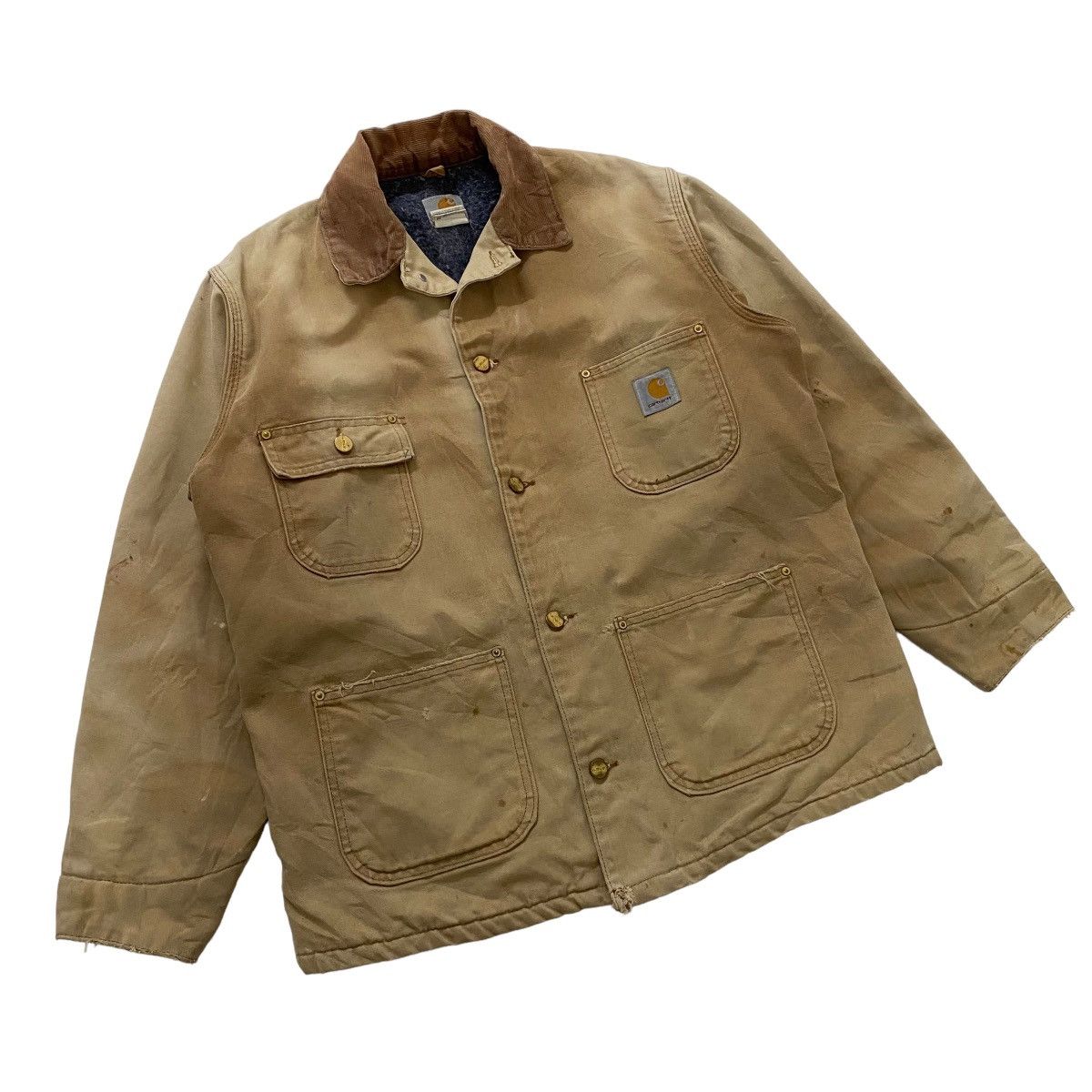 Vintage ☀️Vintage Carhartt C01 BRN blanket lining jacket Grailed